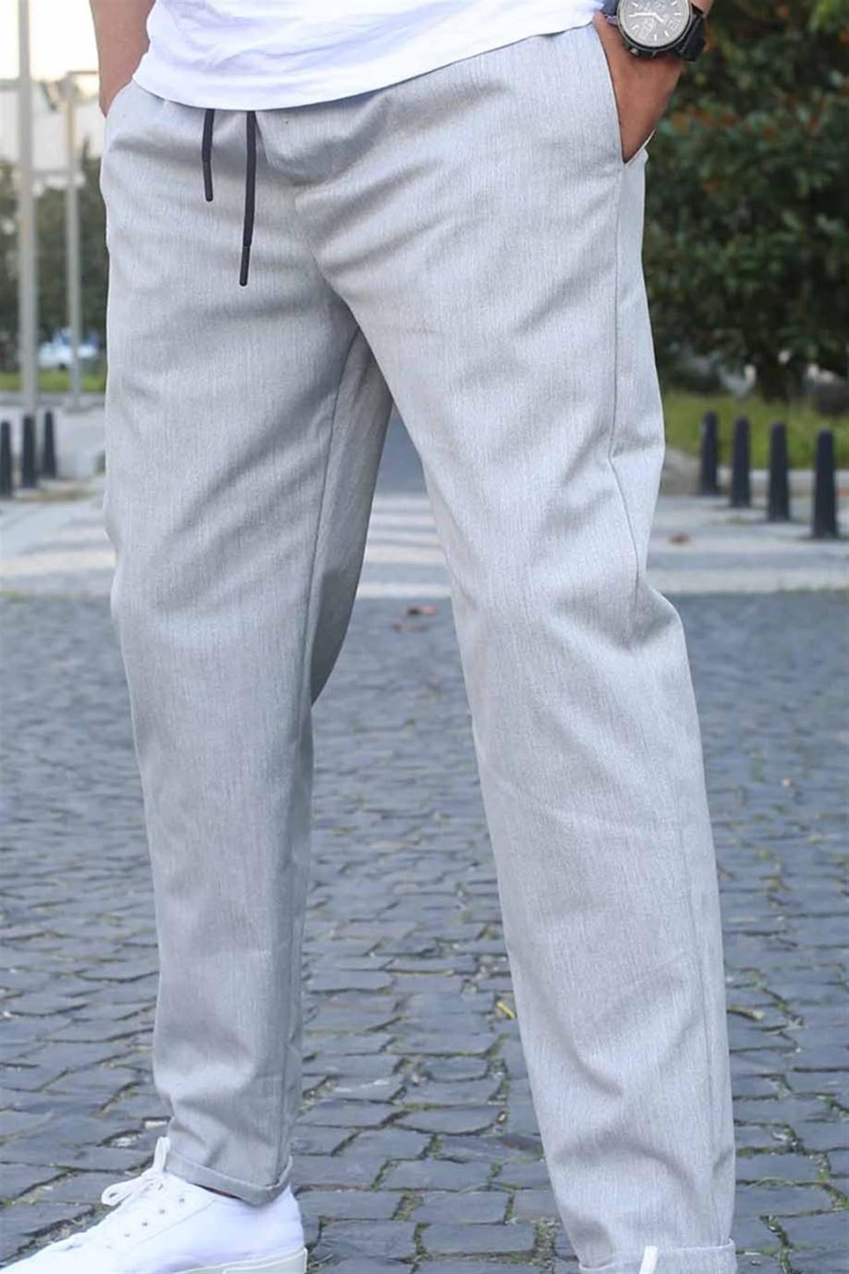 Gri Basic Jogger Pantolon 5486