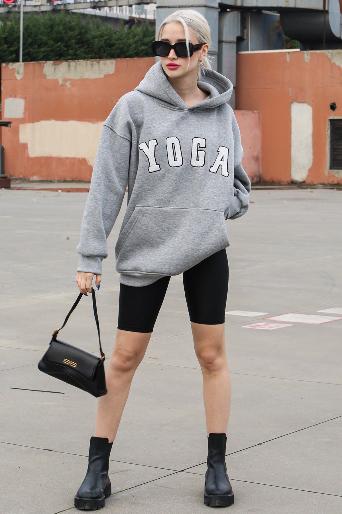 Grimelanj Nakışlı Kapüşonlu Sweatshirt MG1580