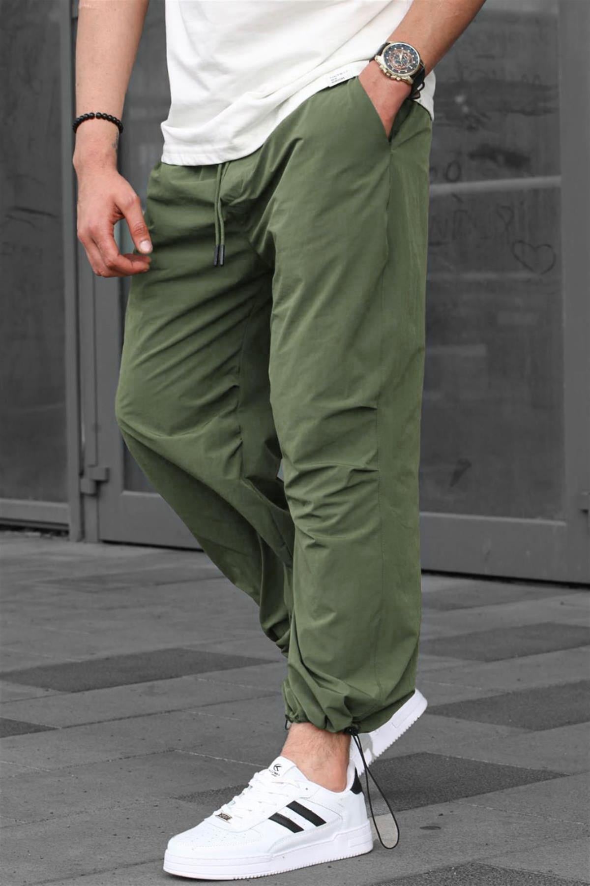 Haki Regular Fit Erkek Paraşüt Pantolon 6504