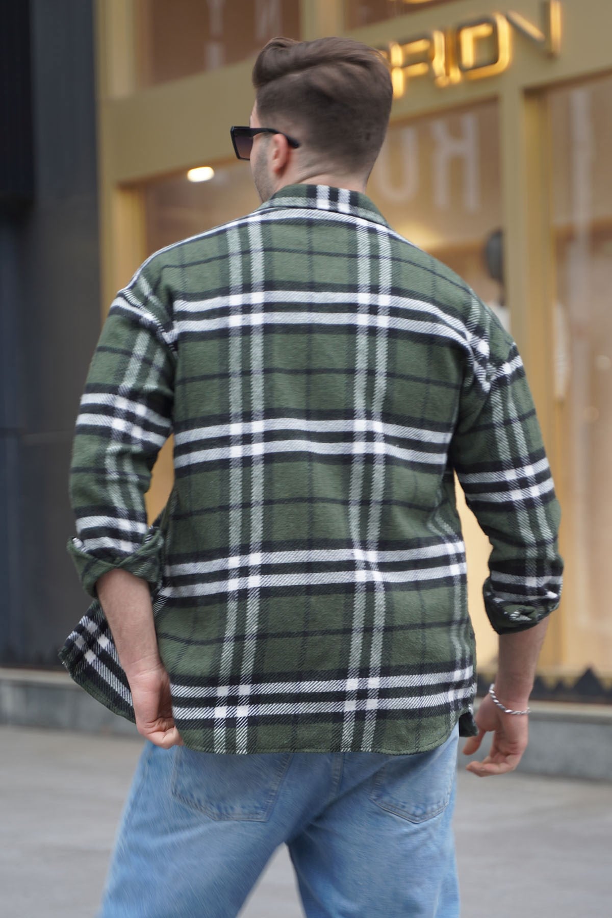 Haki Regular Fit Oduncu Gömlek 5553