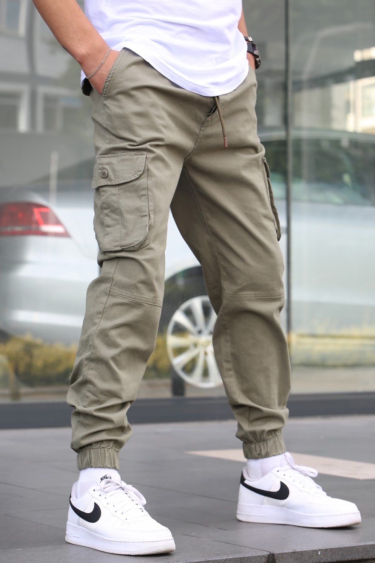 Haki Slim Fit Jogger Pantolon 5740