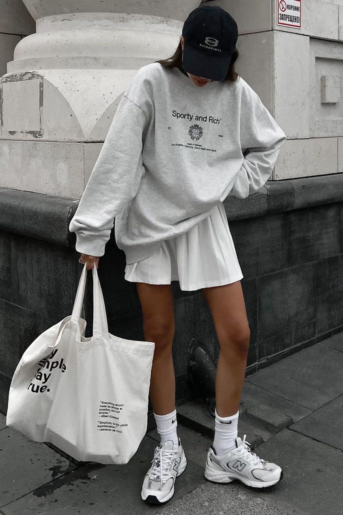 Karmelanj Bisiklet Yaka Baskılı Oversize Kadın Sweatshirt MG1577