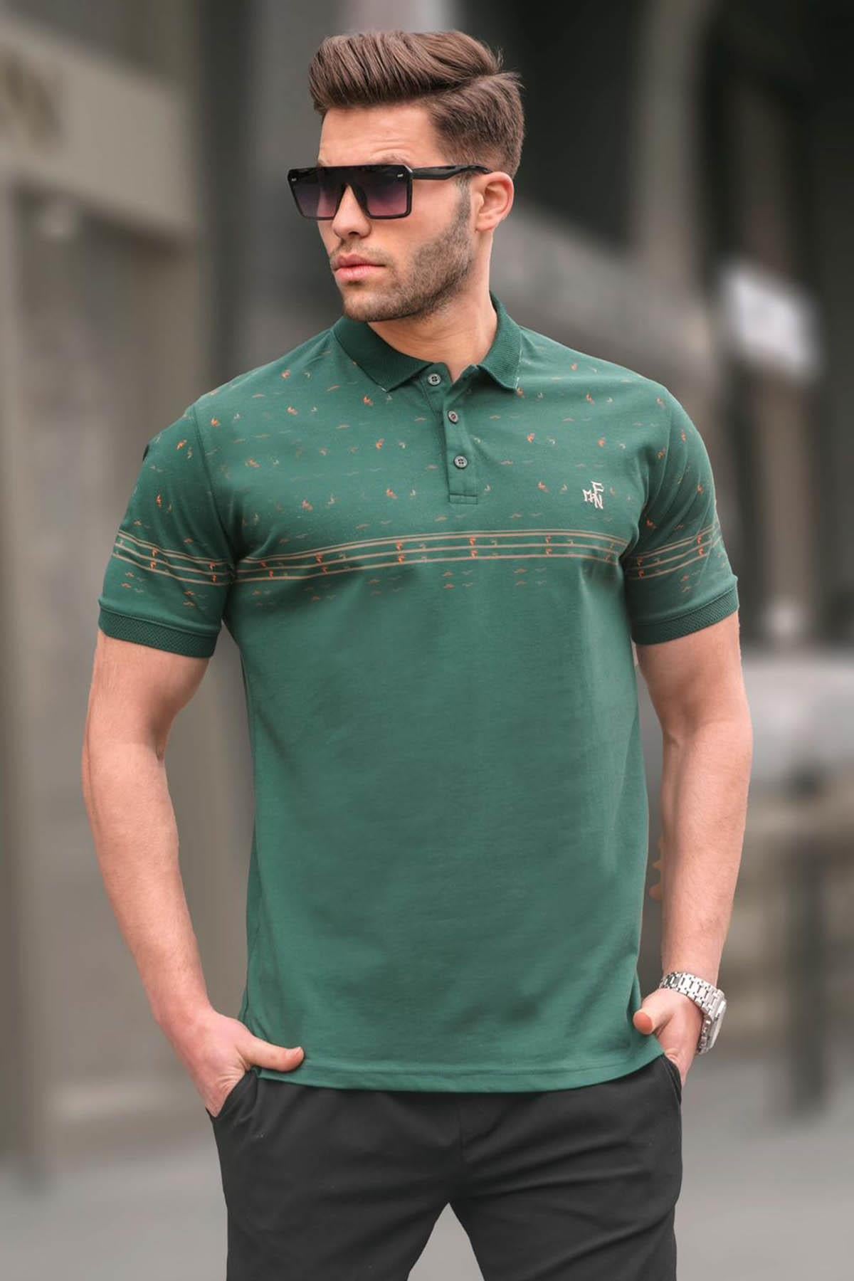 Koyu Yeşil Erkek Polo Yaka Tişört 6077