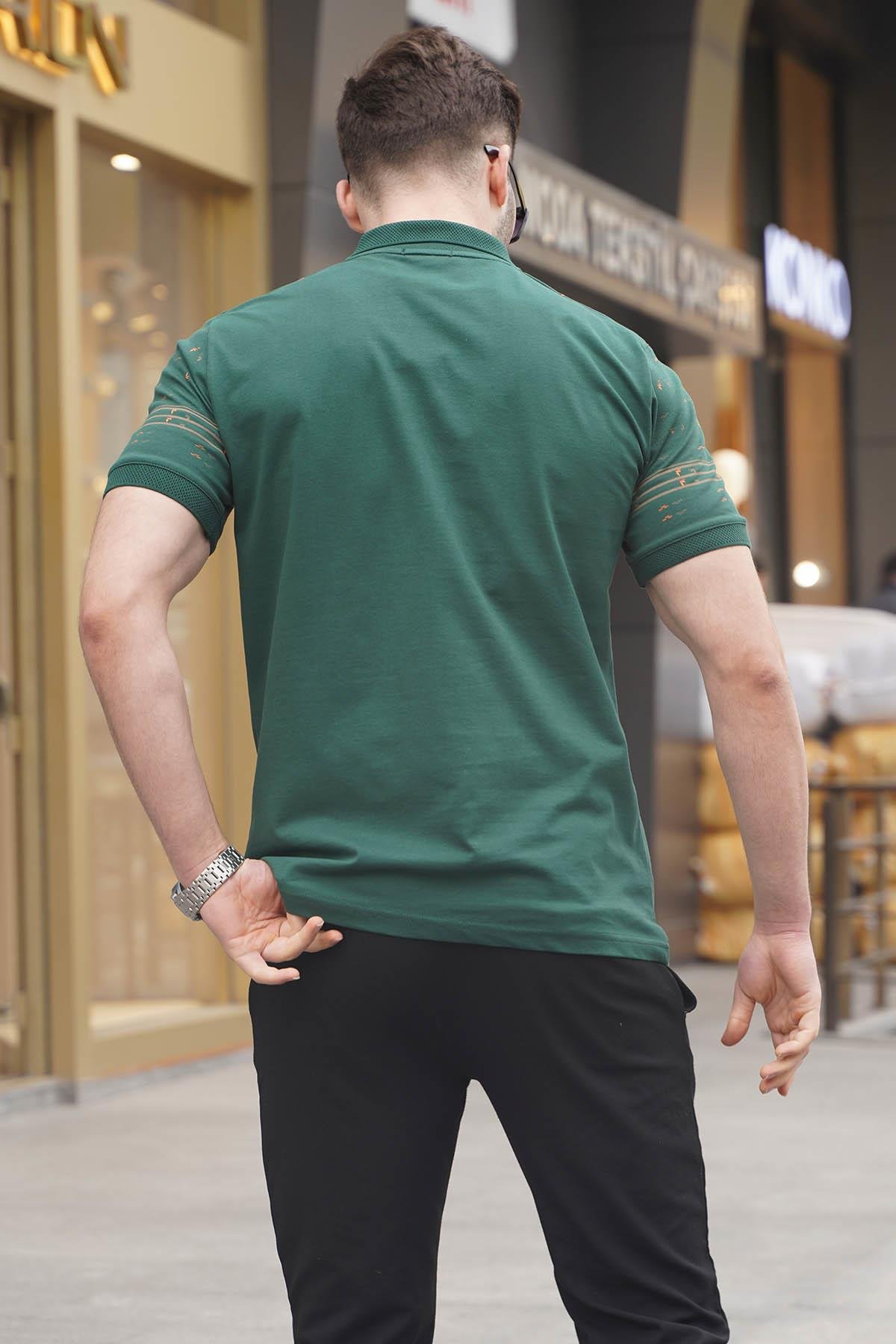 Koyu Yeşil Erkek Polo Yaka Tişört 6077