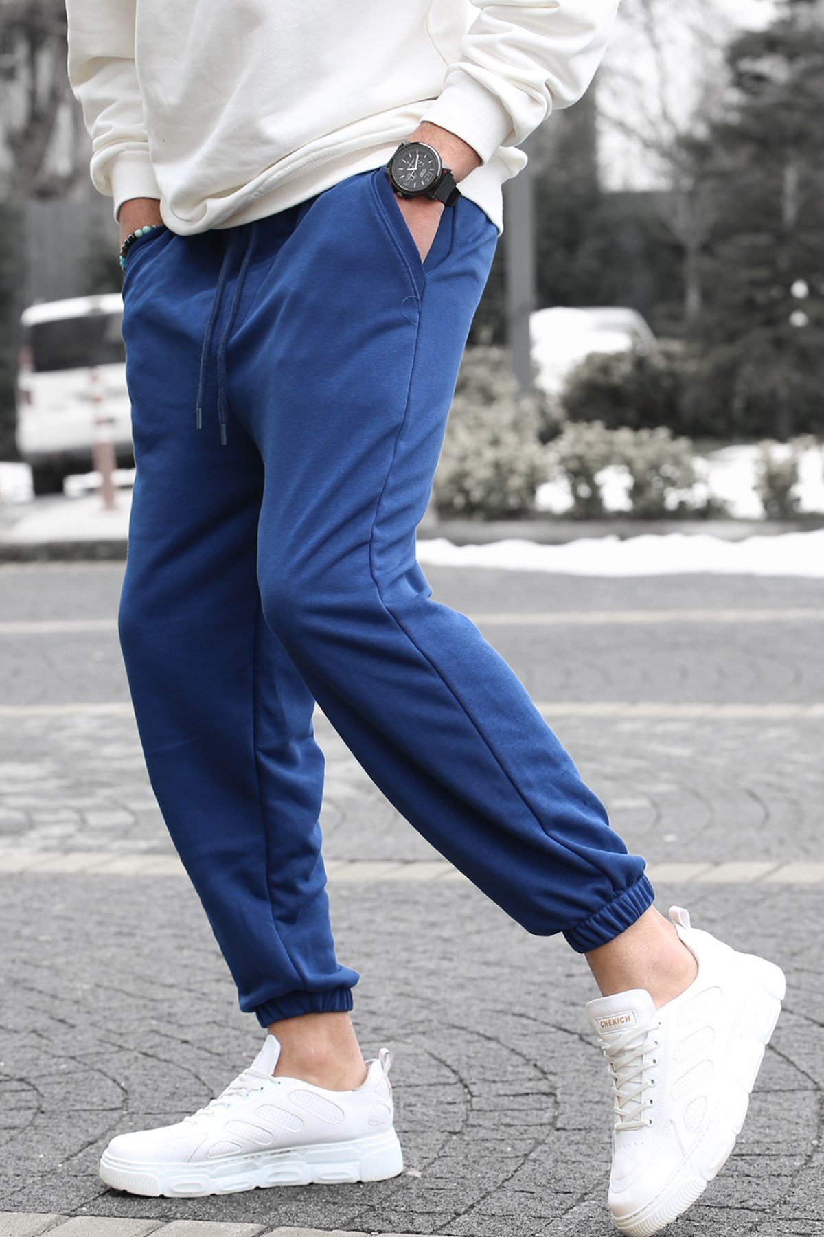 Lacivert Basic Regular Fit Erkek Eşofman Altı
