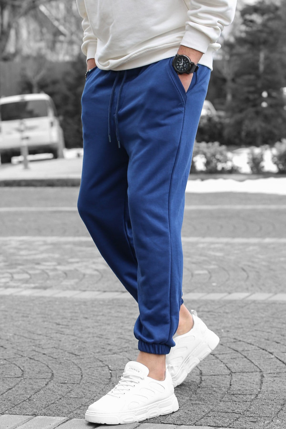 Lacivert Basic Regular Fit Erkek Eşofman Altı