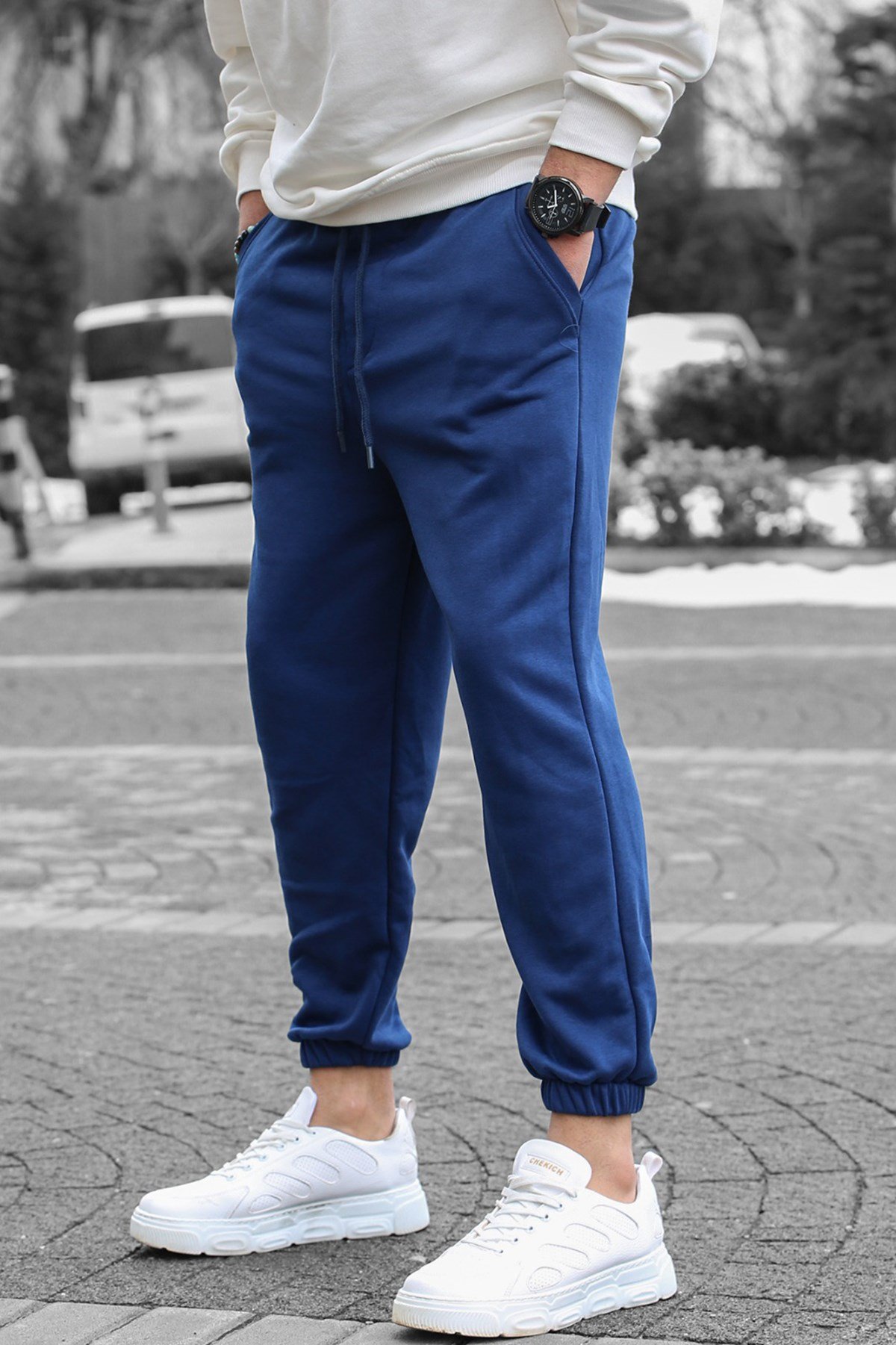 Lacivert Basic Regular Fit Erkek Eşofman Altı