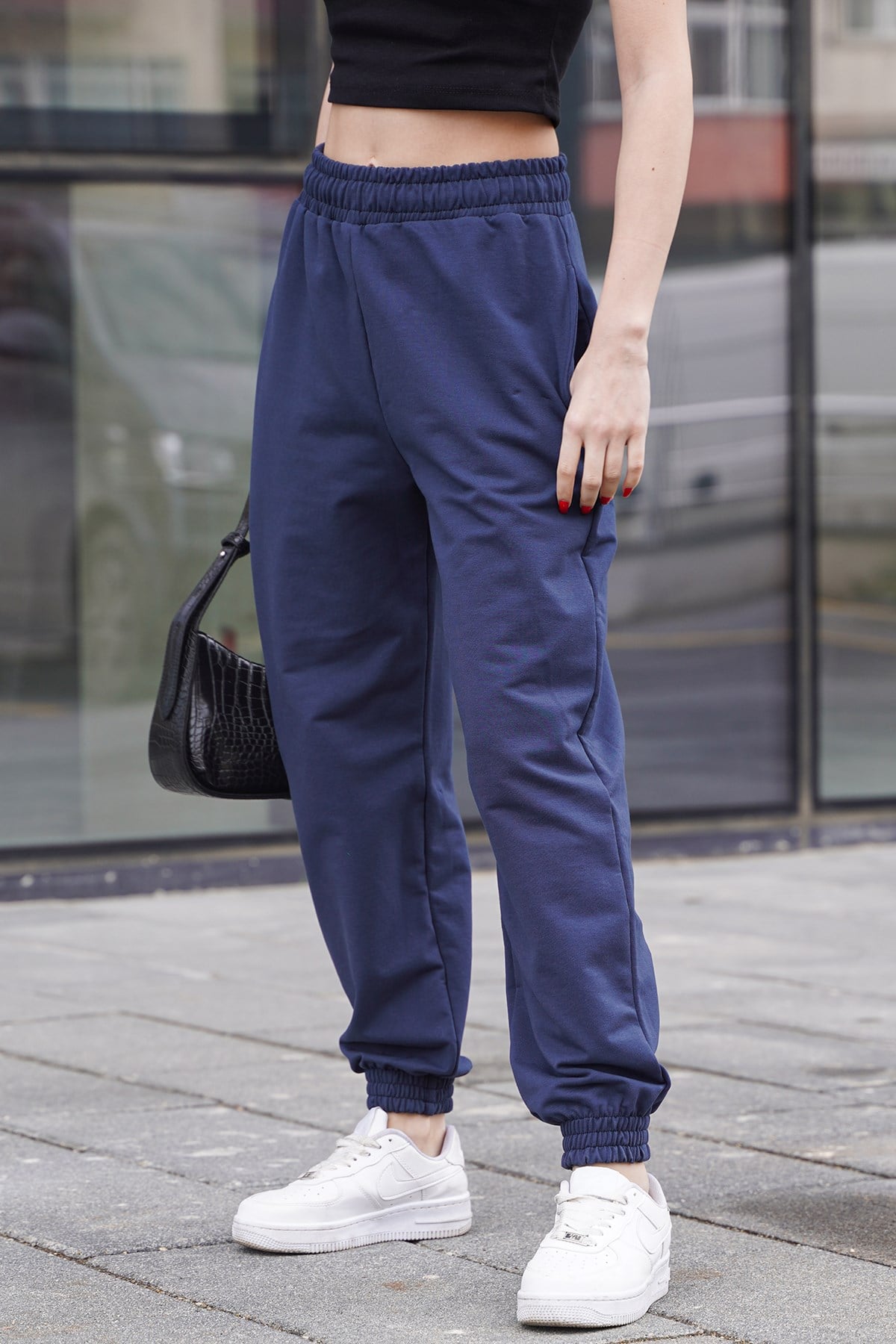 Lacivert Comfort Fit Basic Eşofman Altı MG1635