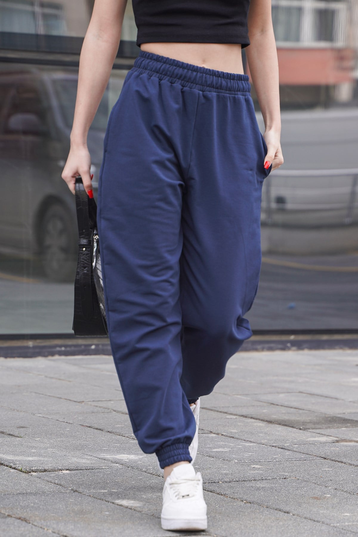 Lacivert Comfort Fit Basic Eşofman Altı MG1635