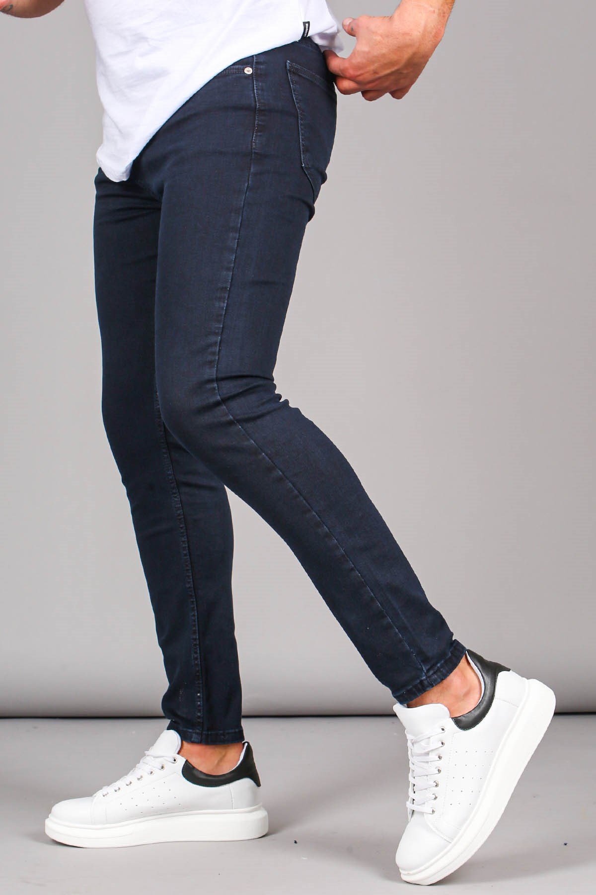 Lacivert Süper Likralı Skinny Fit Erkek Jean Pantolon 6302