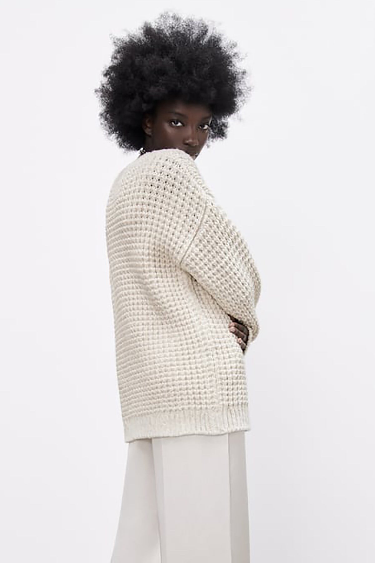 Mad Girls Bej Oversize Kazak MG1440