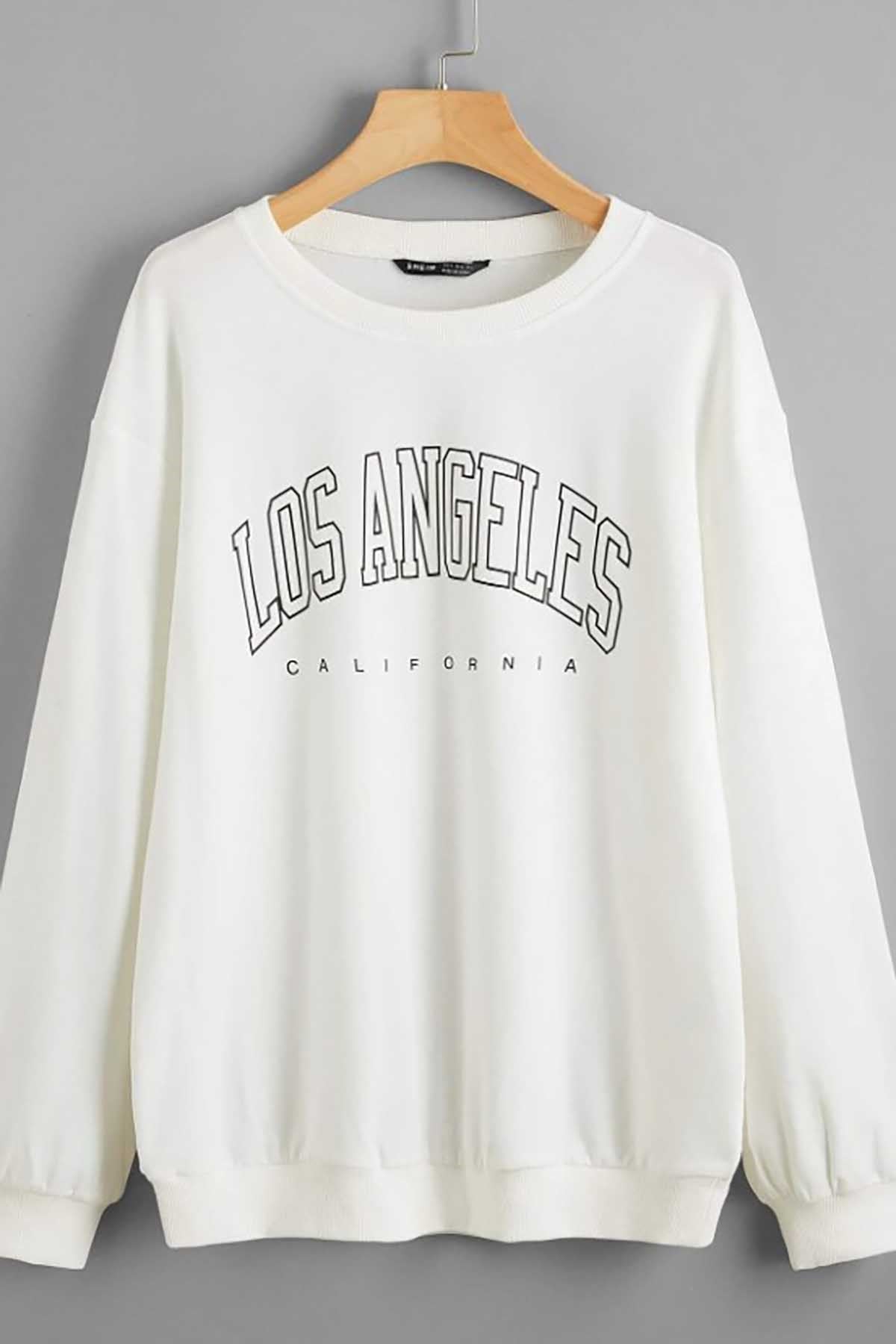Mad Girls White Oversize Sweatshirt MG780