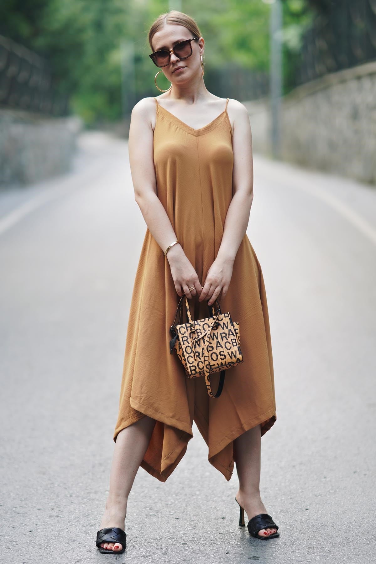 Mad Girls Mustard Loose Cut Strapped Jumpsuit MG446