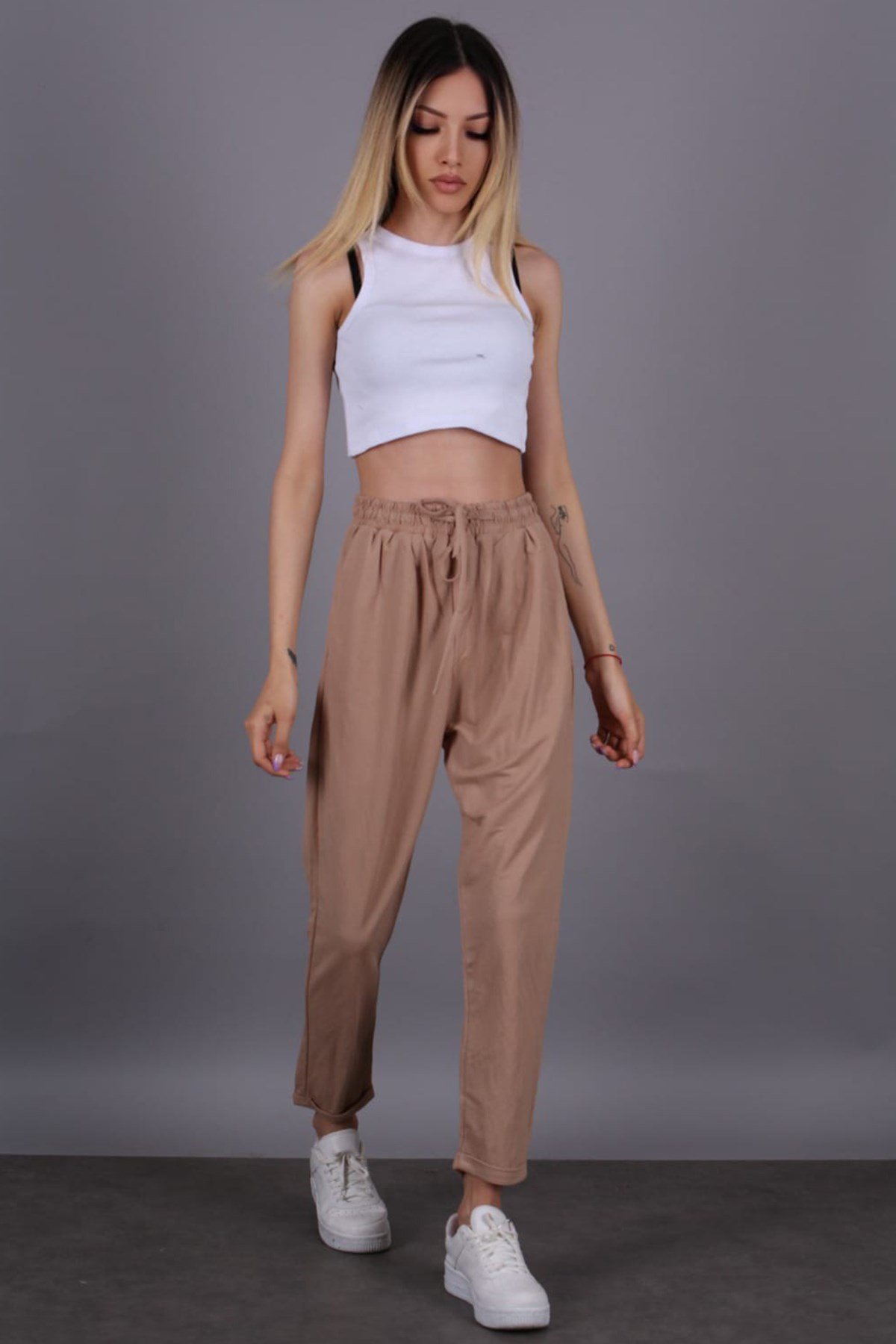 Mad Girls Camel Trousers Mg1098