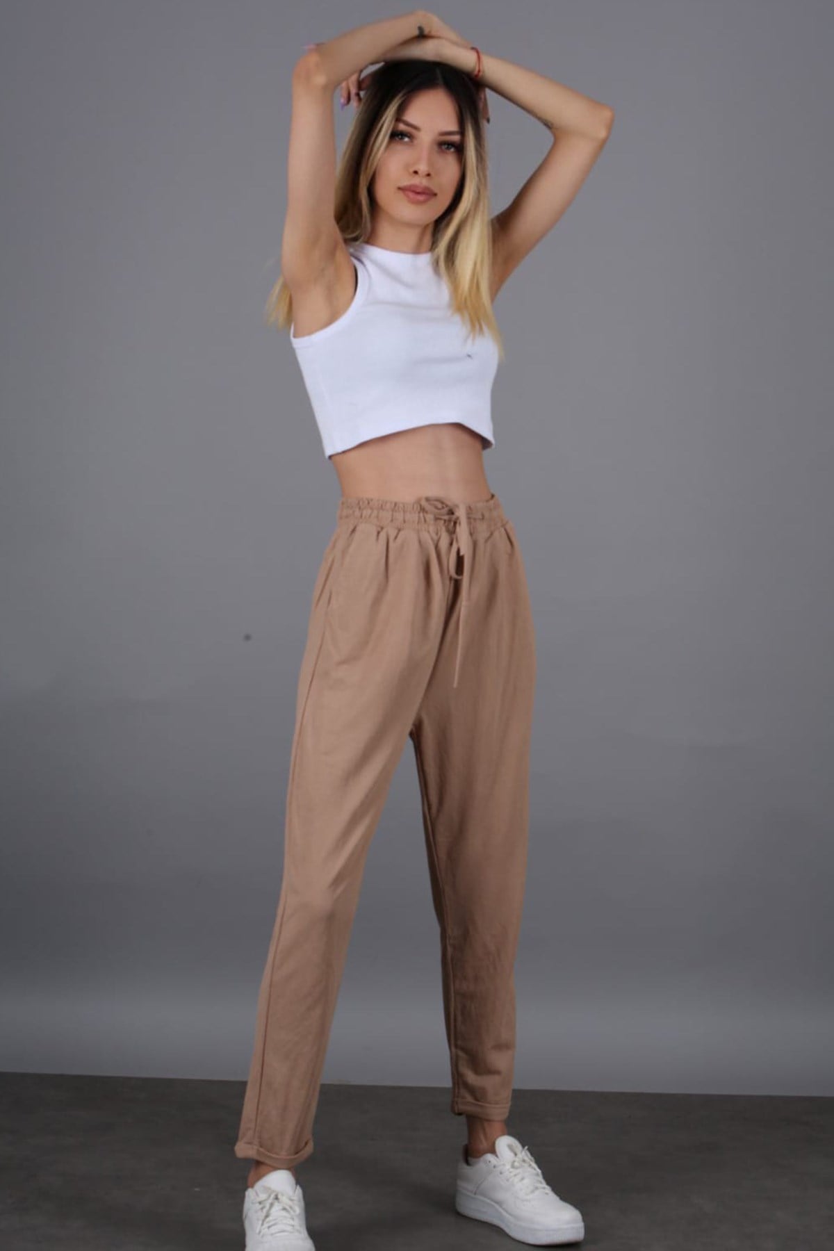 Mad Girls Camel Trousers Mg1098