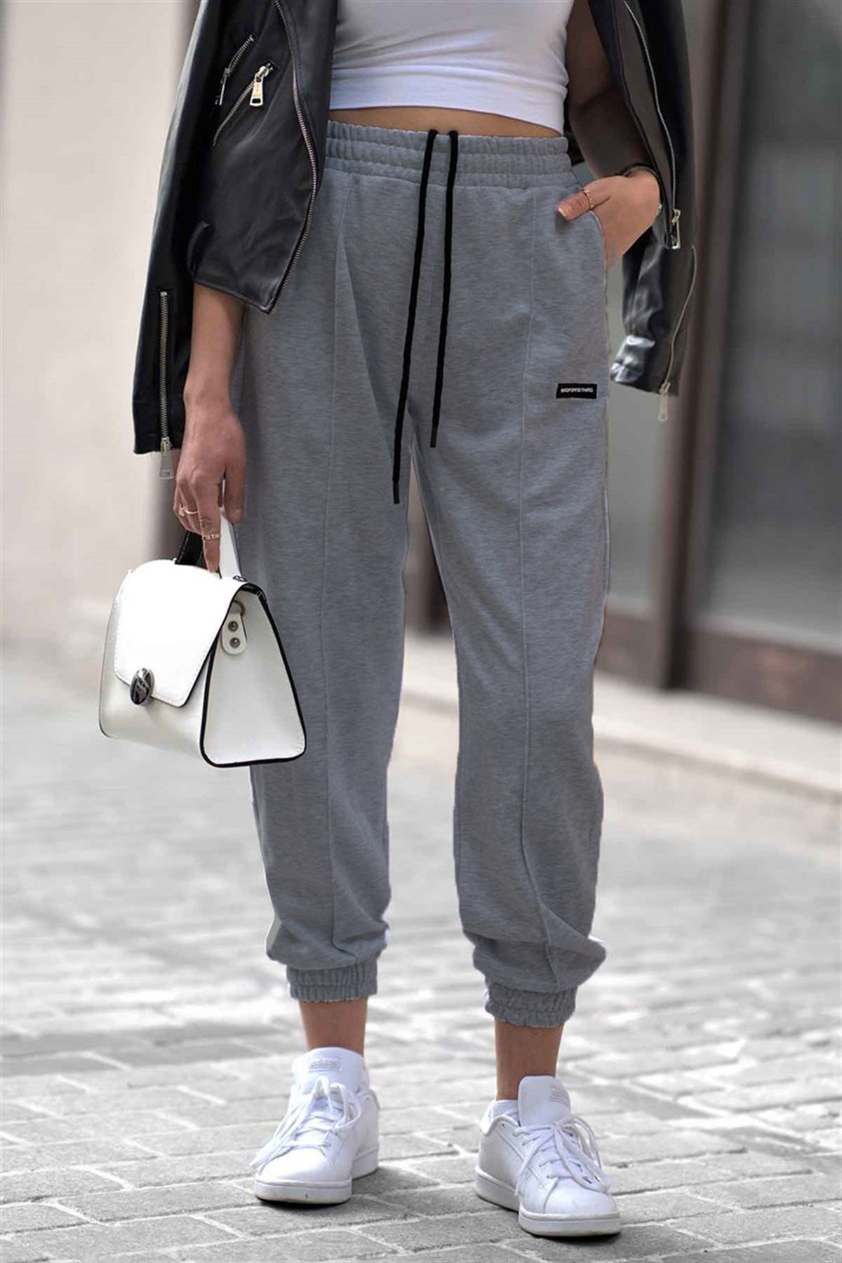 Mad Girls Füme Kadın Jogger Eşofman MG303