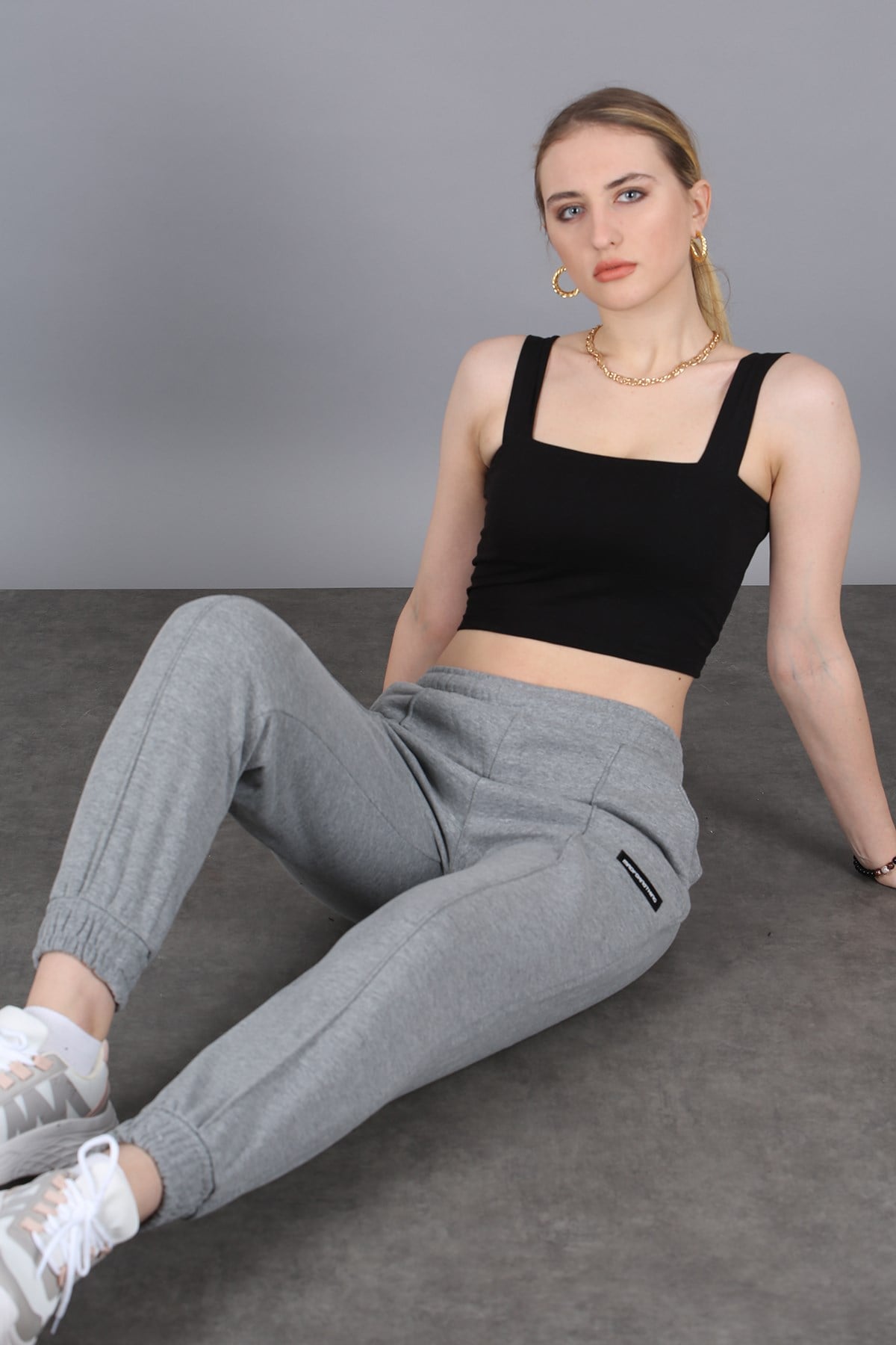 Mad Girls Füme Kadın Jogger Eşofman MG303