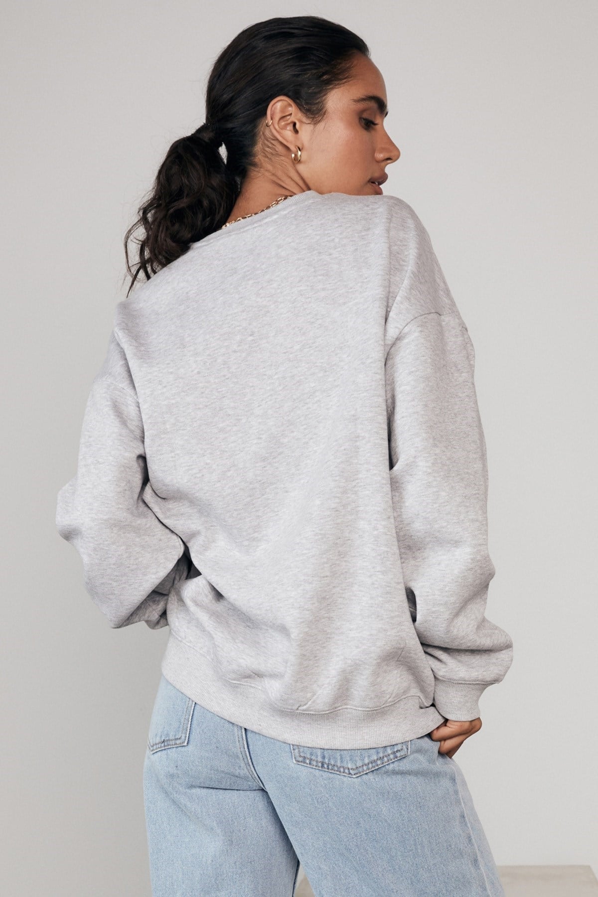 Mad Girls Gri Baskılı Kadın SweatshirtMg1210 
