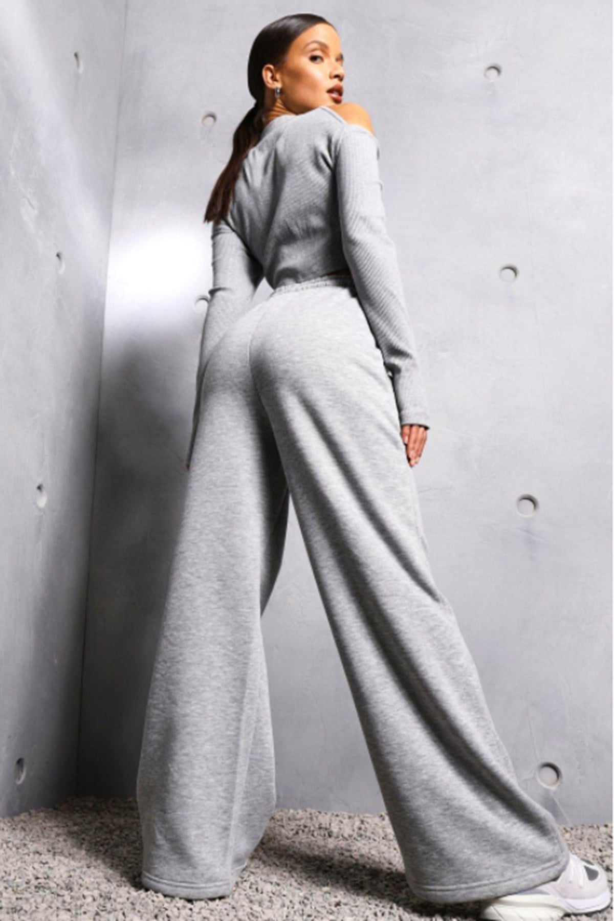 Mad Girls Gri Bol Kesim Eşofman MG832