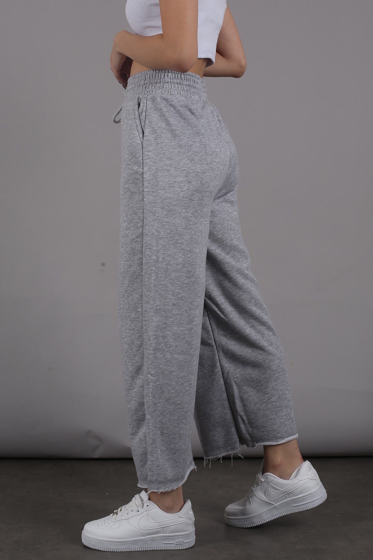 Mad Girls Gray Bell Bottom Sweatpants MG1100