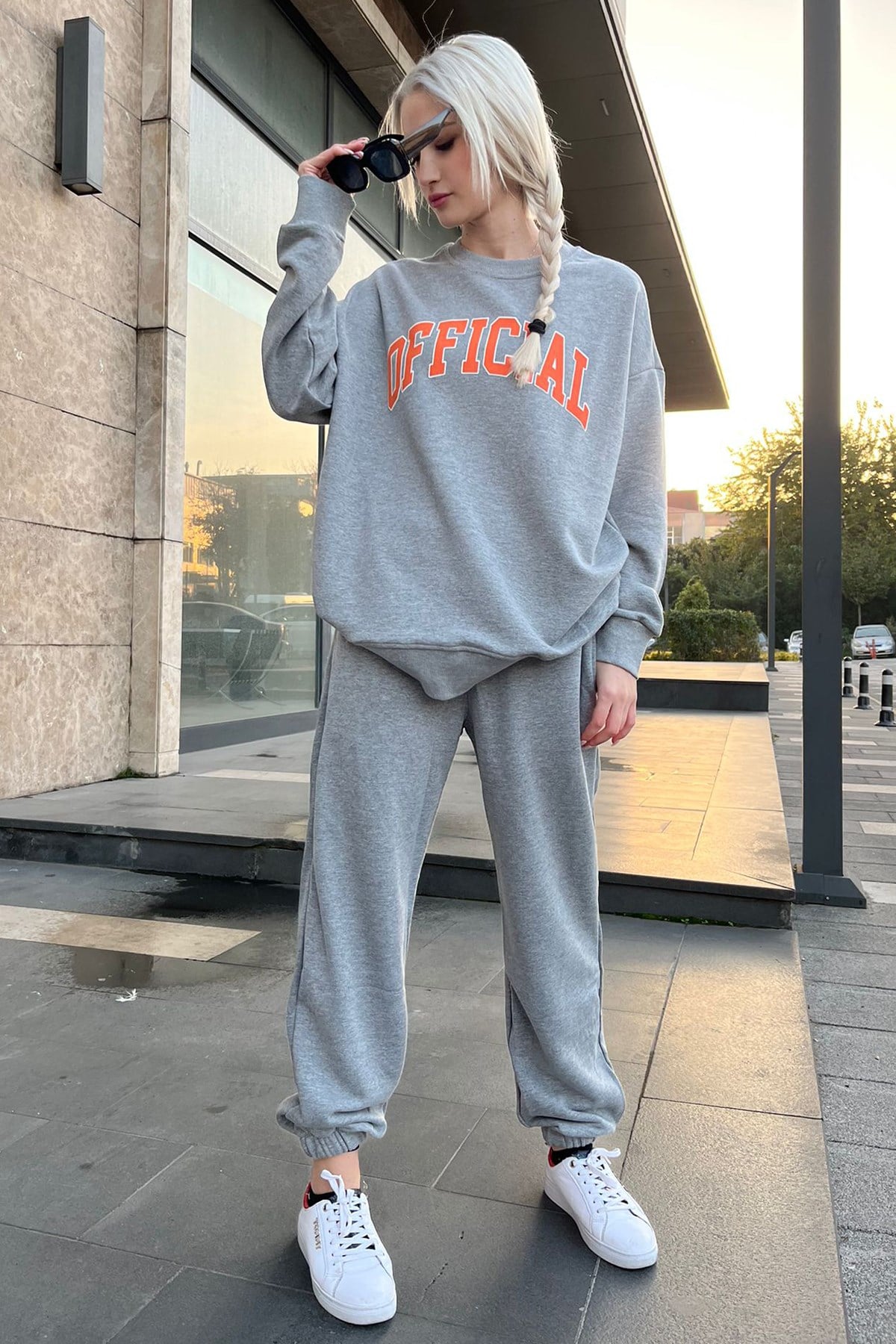Mad Girls Gri Eşofman Takım MG944