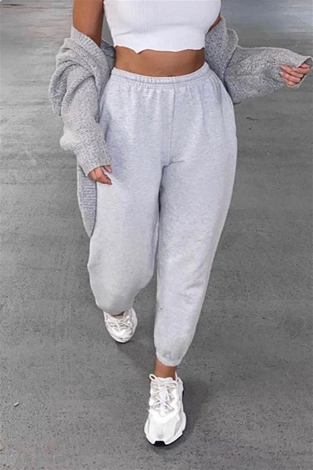 Mad Girls Gri Eşofmanaltı MG075