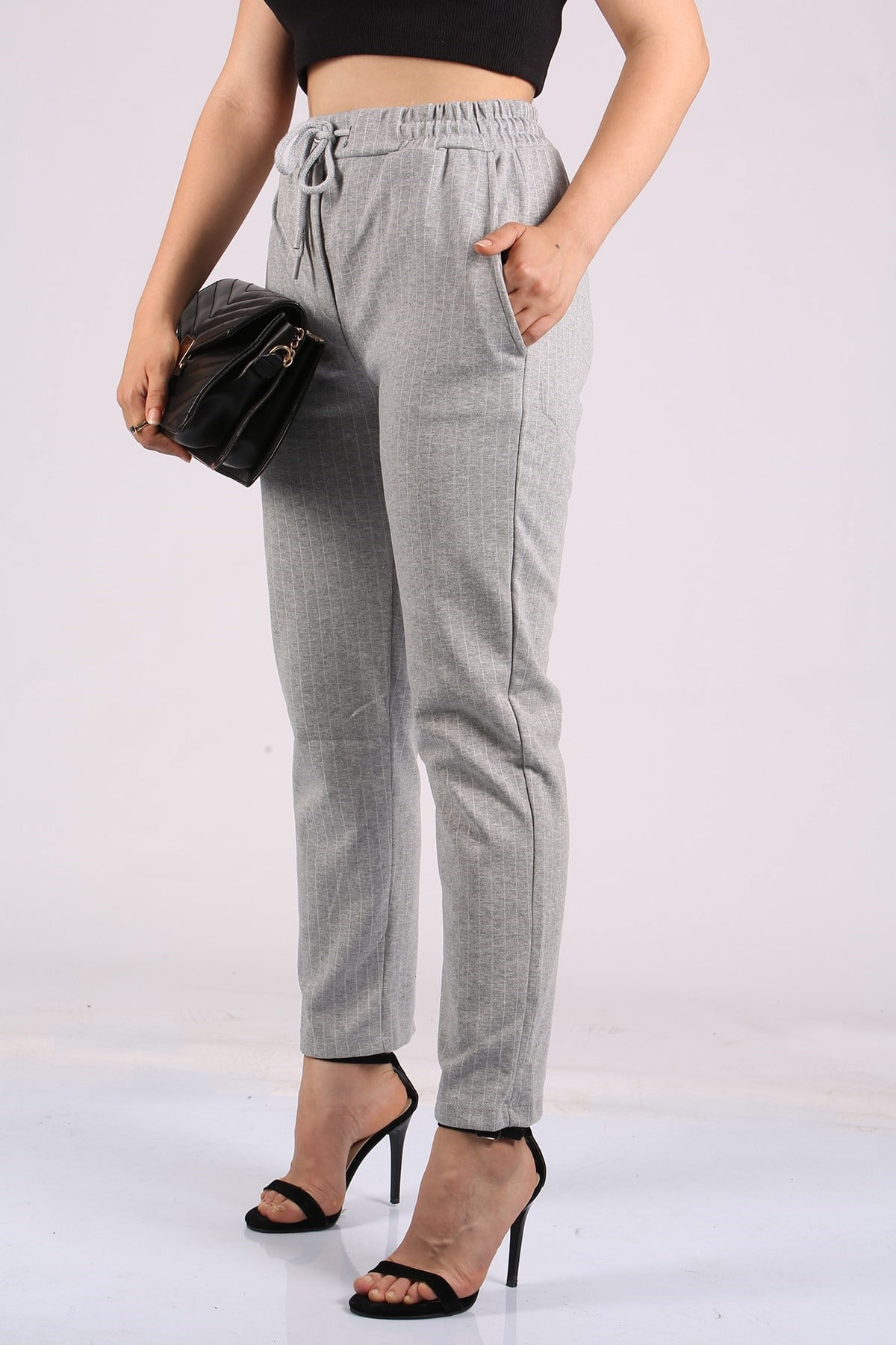 Mad Girls Gri Pantolon Mg1106