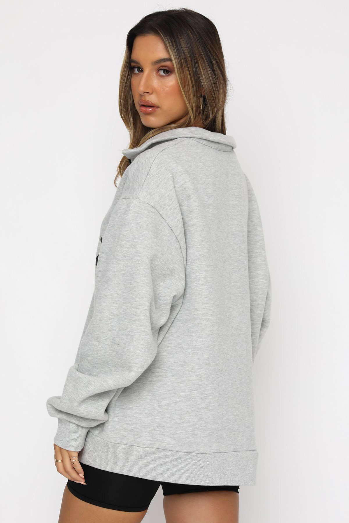 Mad Girls Grimelanj Fermumar Detaylı Sweatshirt Mg1246