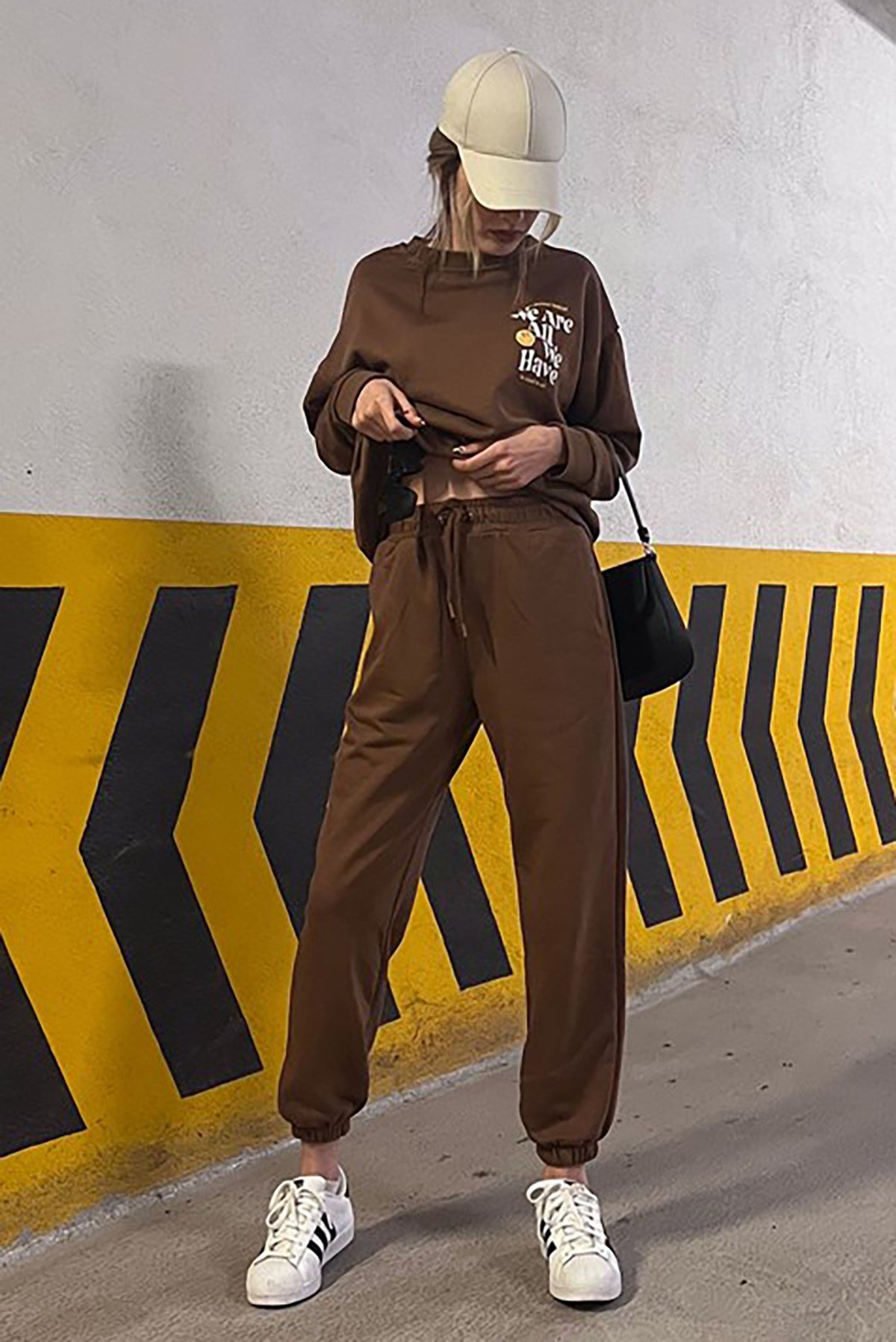 Mad Girls Kahverengi Kadın Eşofman Takım MG1278
