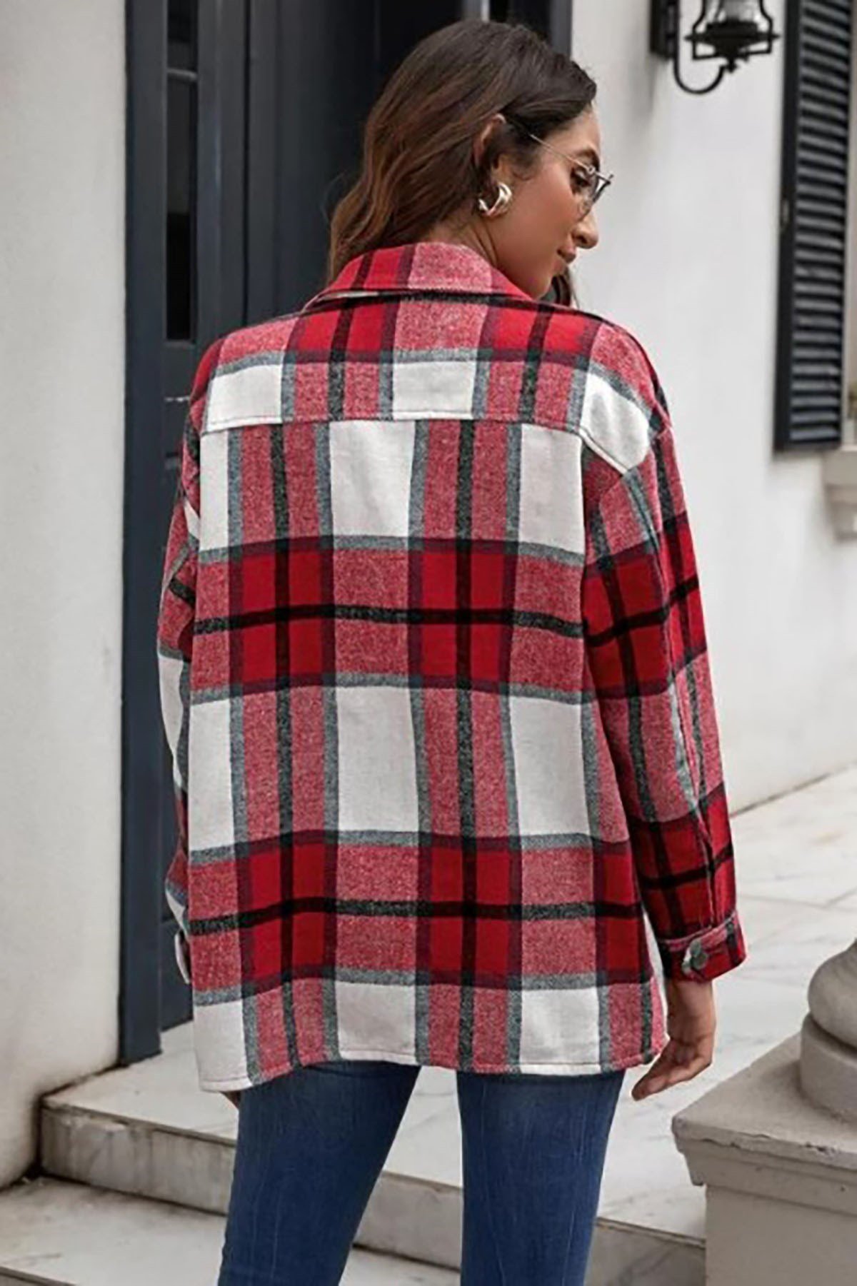 Mad Girls Brown Checked Shirt MG042
