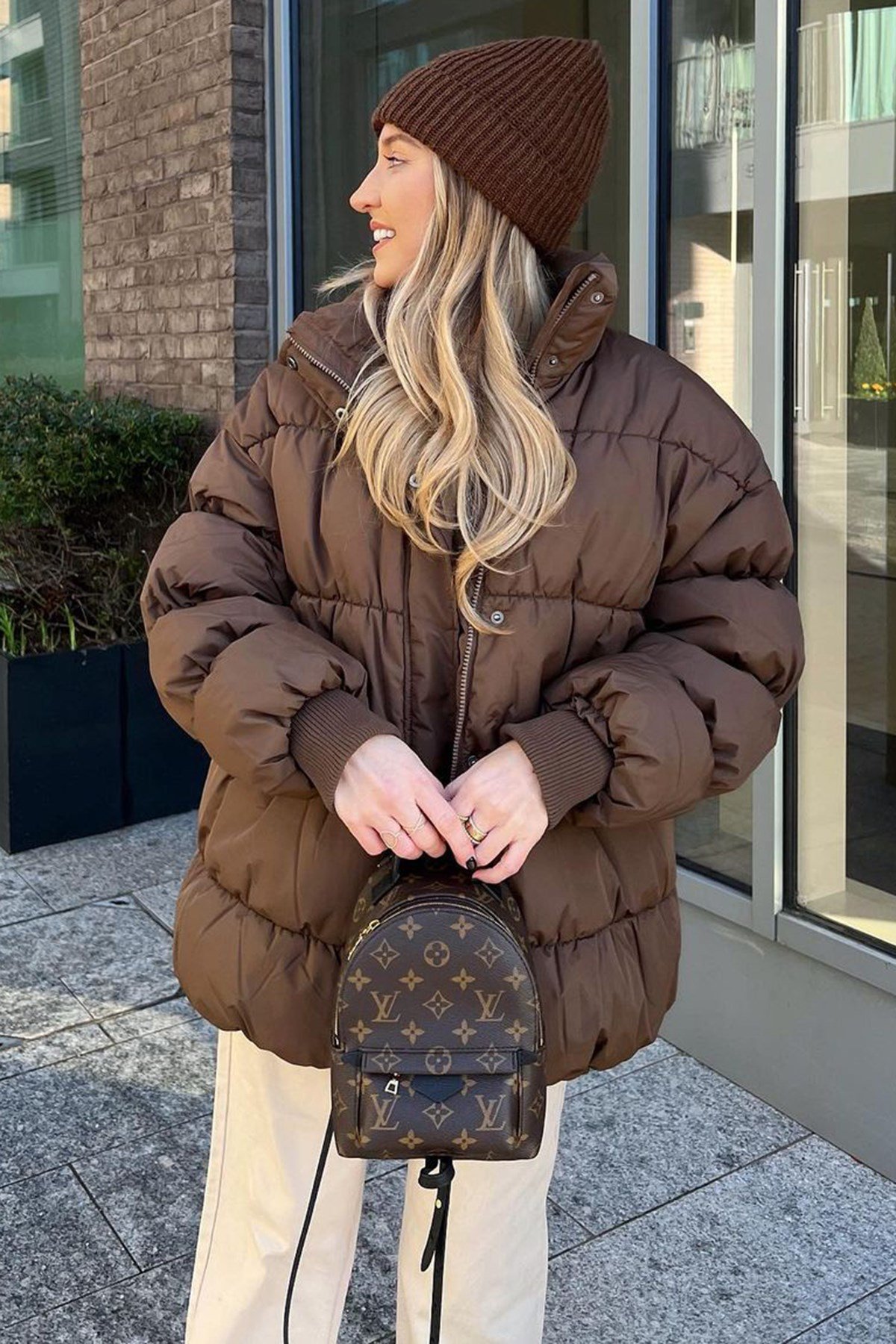 Mad Girls Kahverengi Şişme Mont MG1399