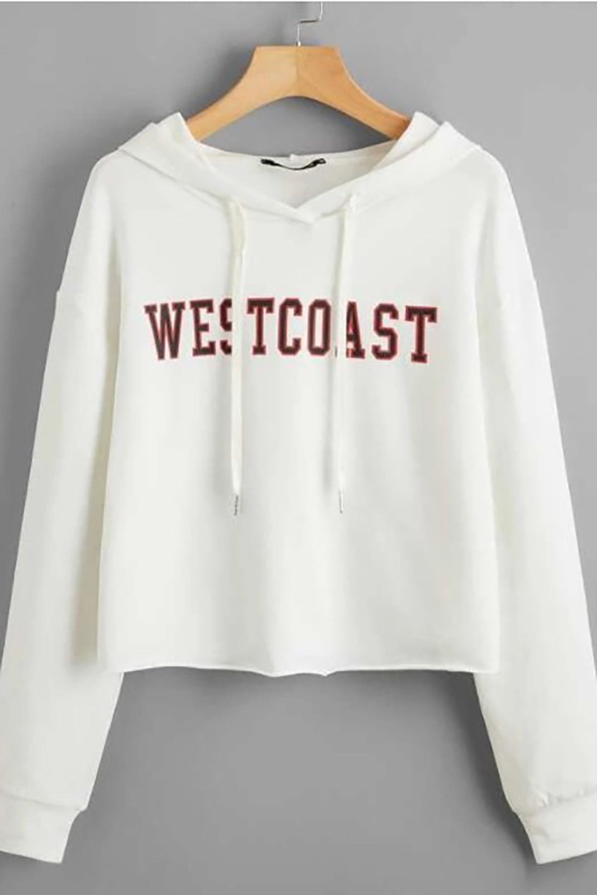 Mad Girls White Hoodie Sweatshirt MG809