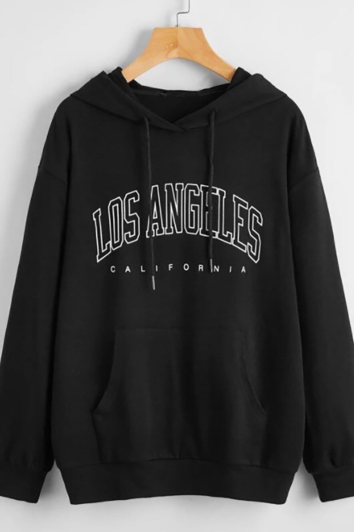 Mad Girls Kapüşonlu Siyah Kadın Sweatshirt MG810