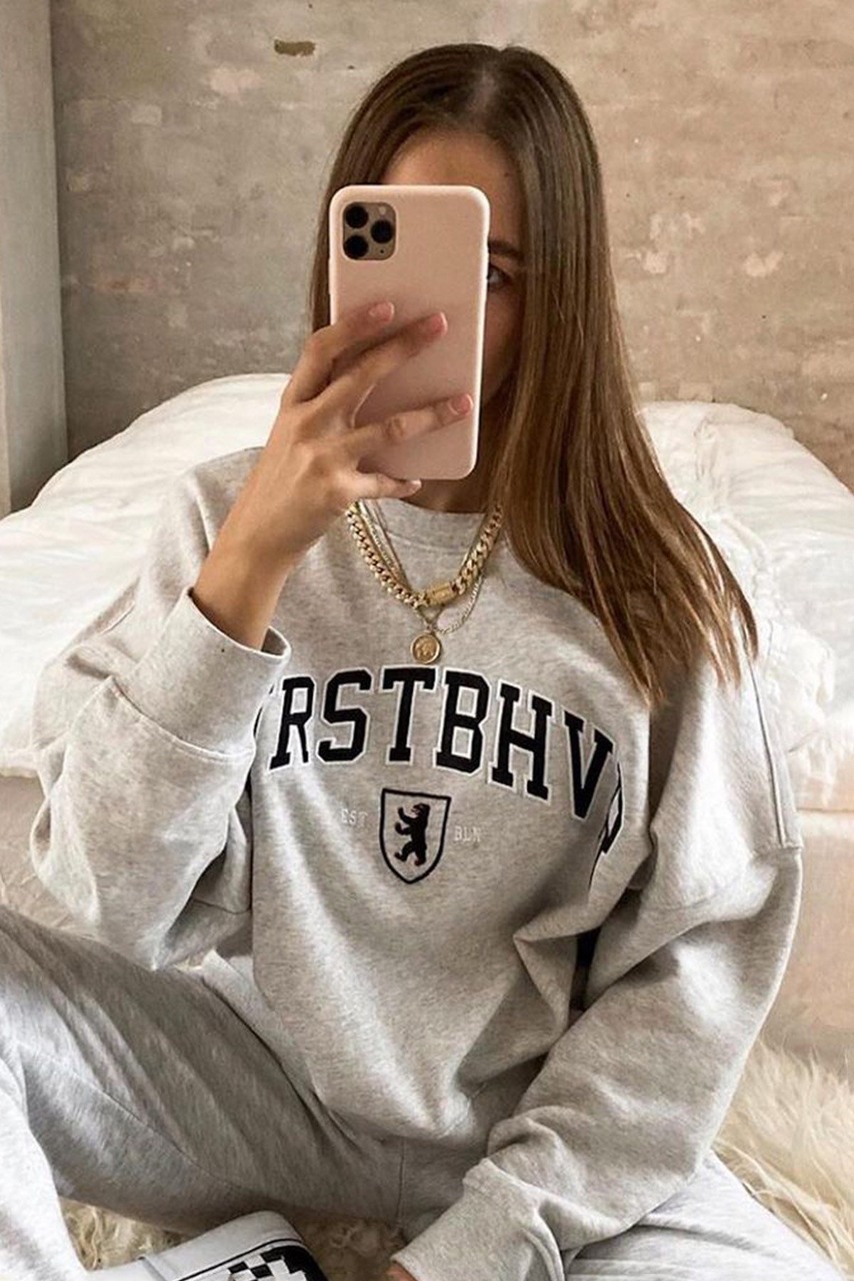 Mad Girls Gri Sweatshirt MG1196