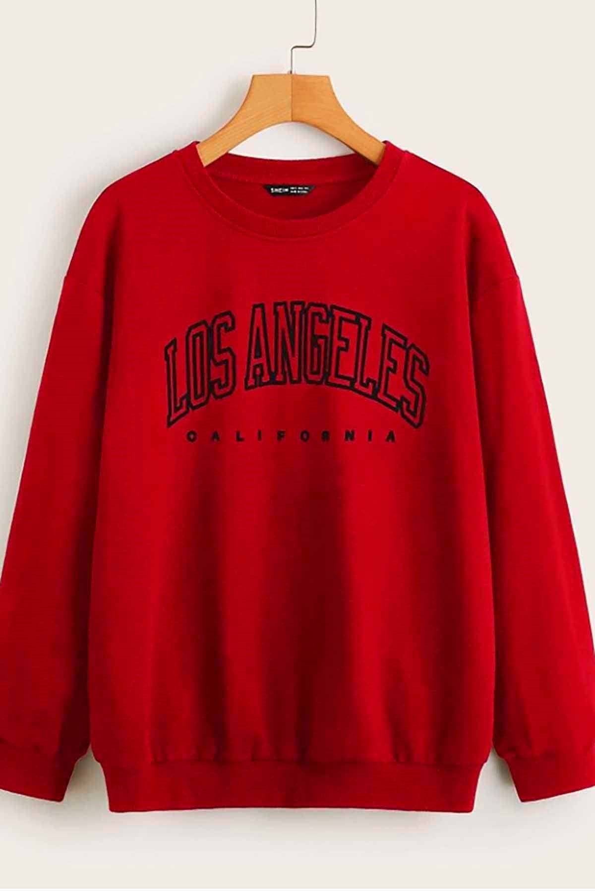 Mad Girls Red Oversize Sweatshirt MG780
