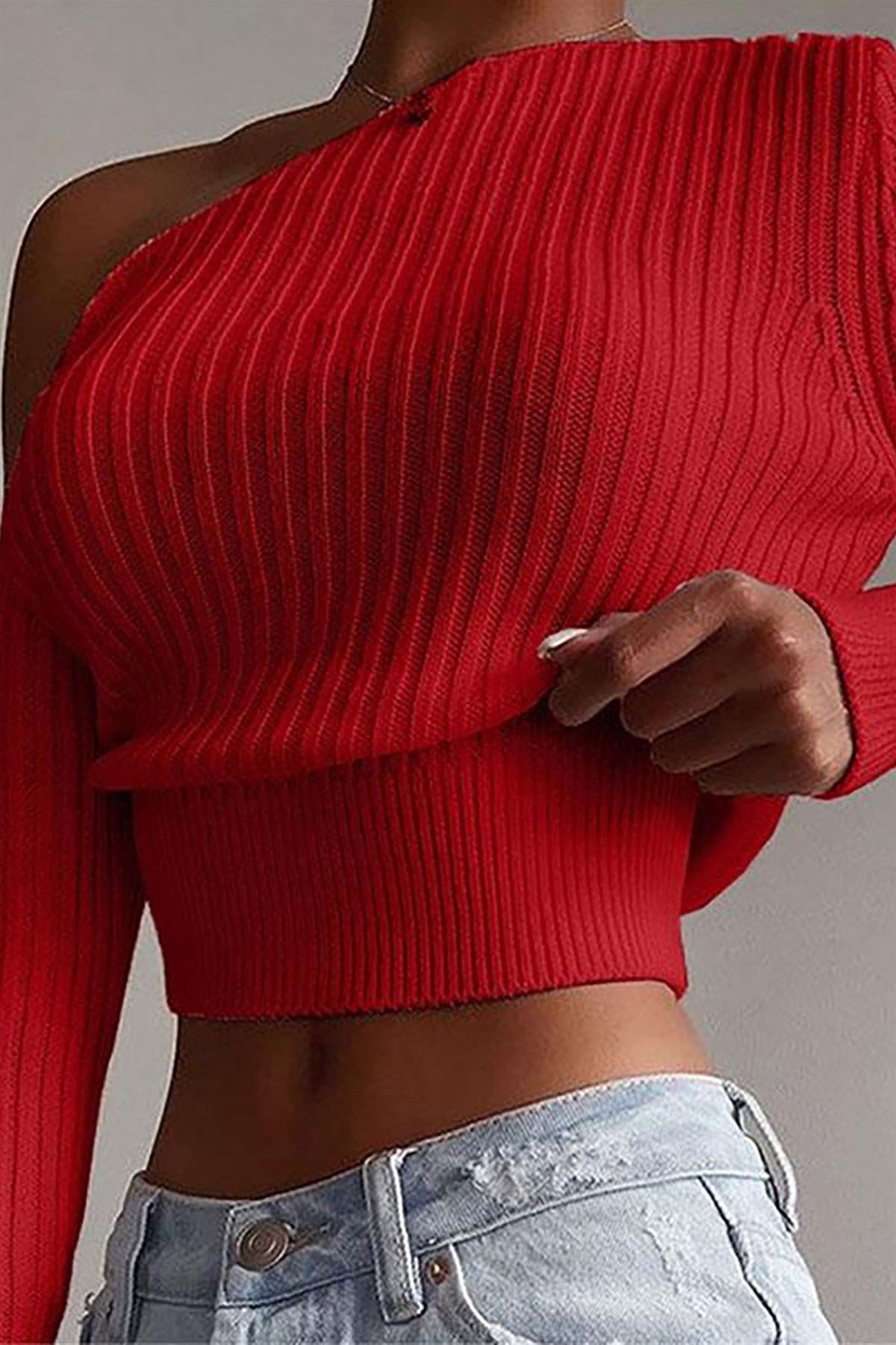 Mad Girls Kırmızı Kadın Triko MG855