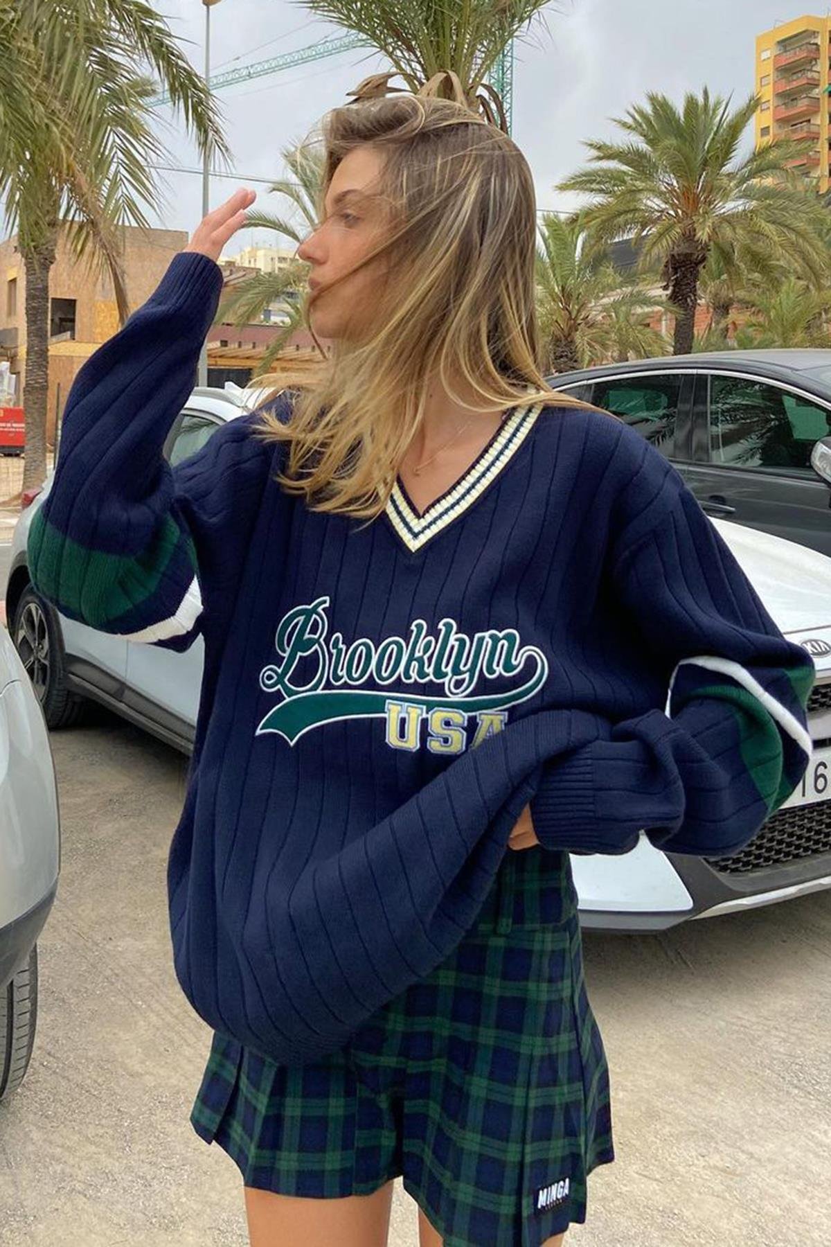 Mad Girls Navy Blue Sweater MG1279