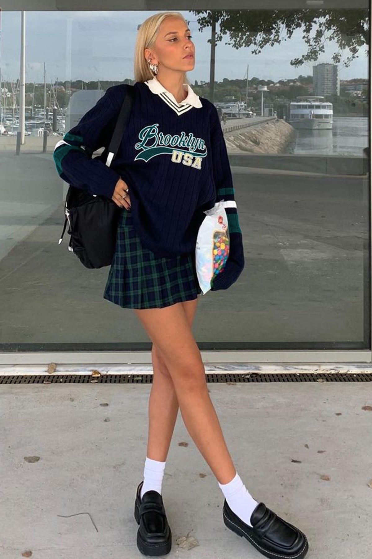 Mad Girls Navy Blue Sweater MG1279