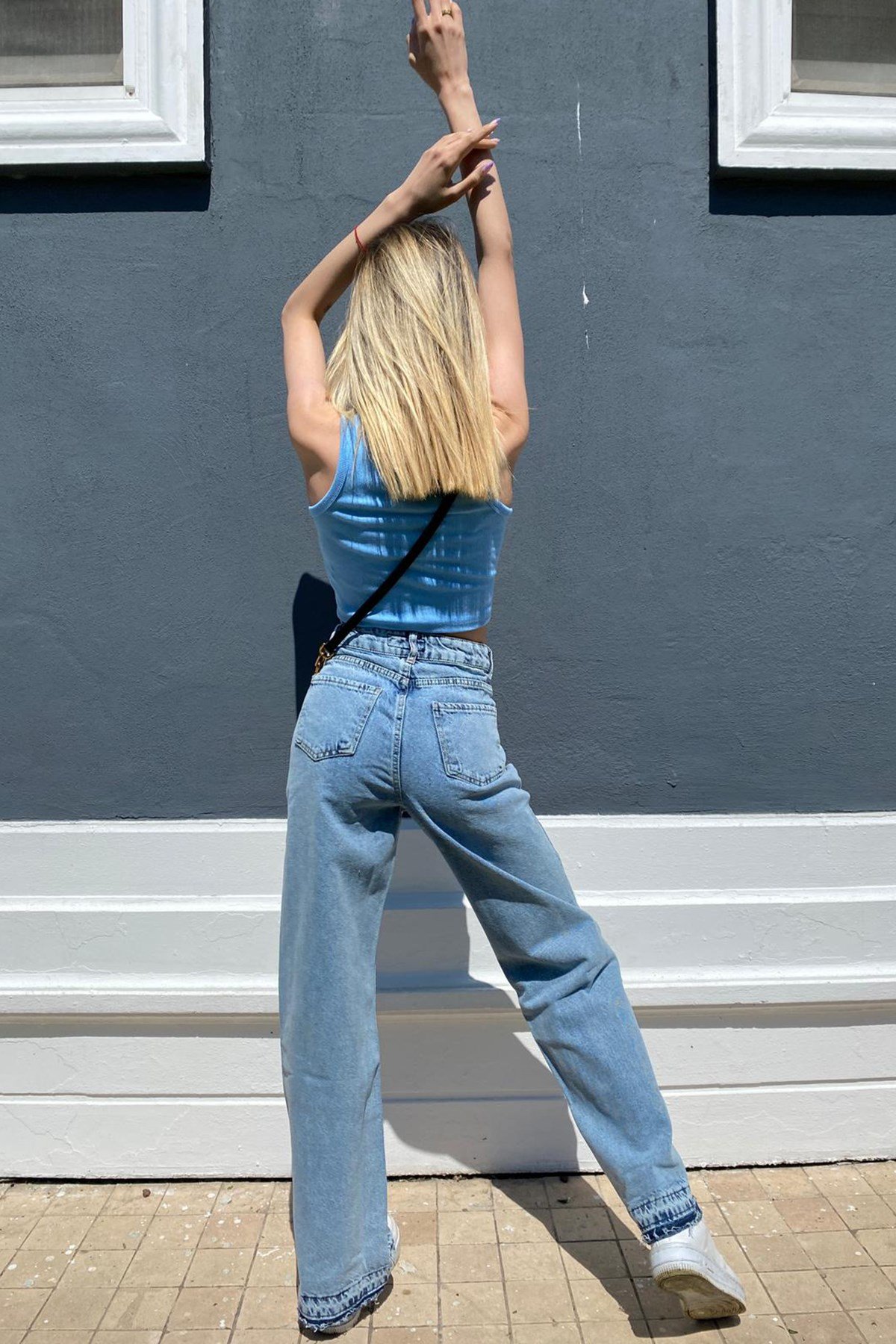Mad Girls Blue Palazzo Jeans Mg1155