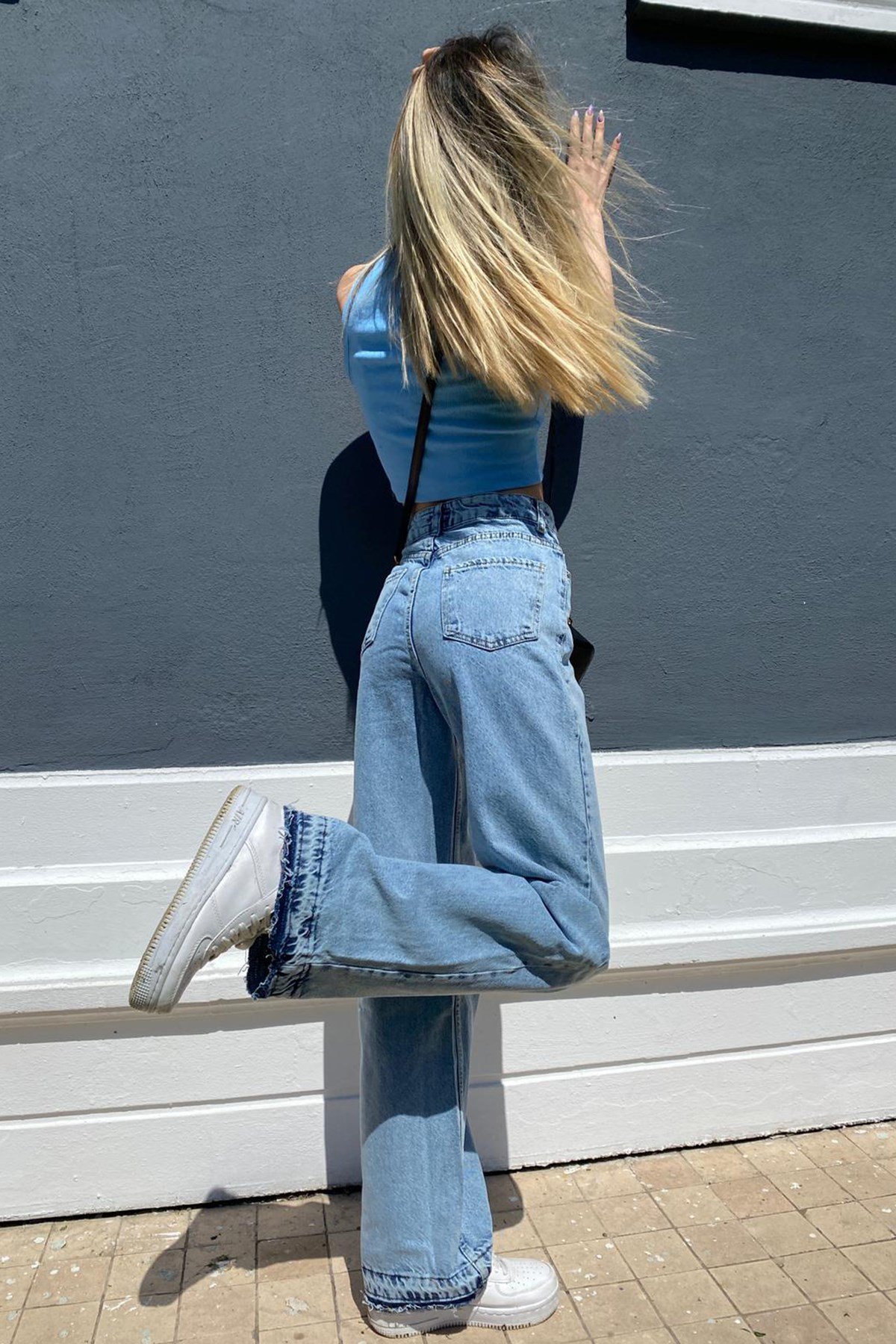 Mad Girls Blue Palazzo Jeans Mg1155