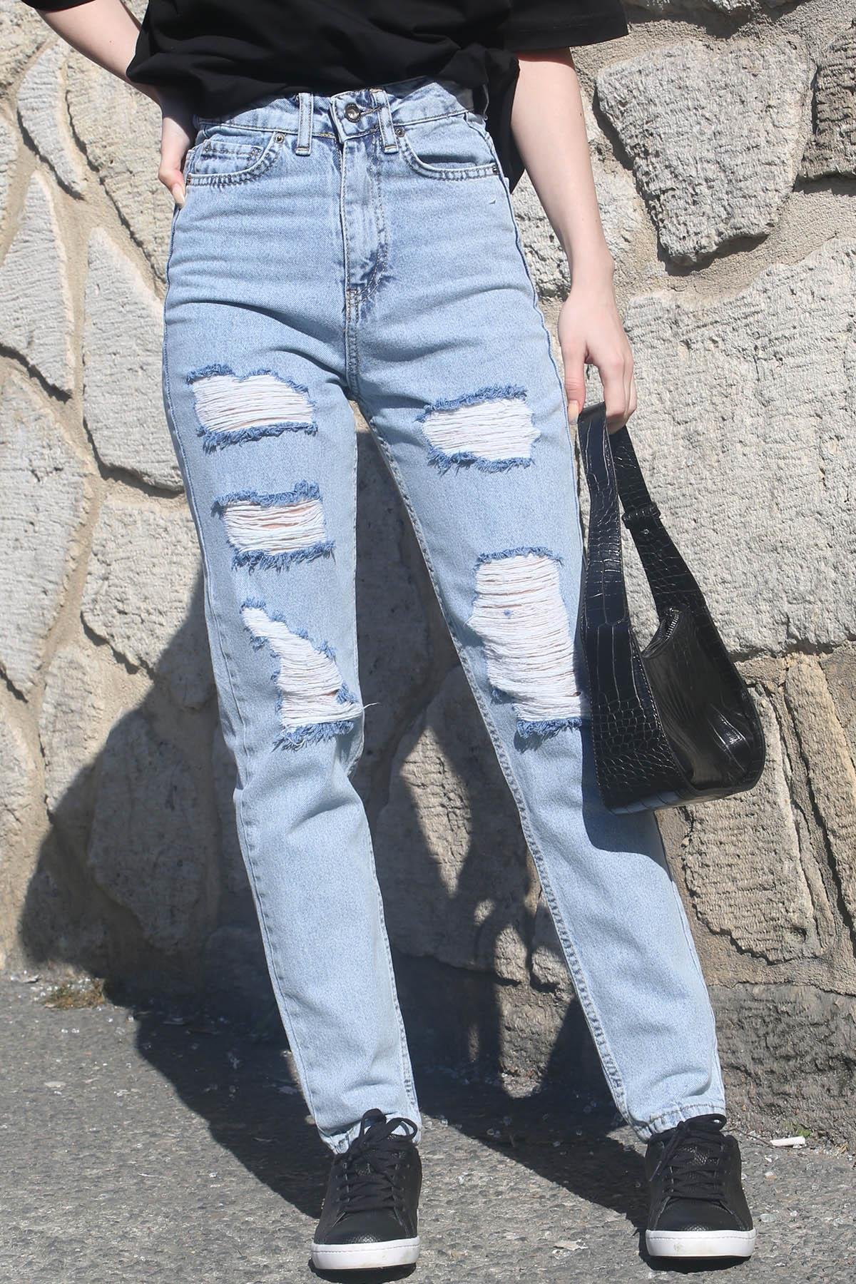 Mad Girls Blue Ripped Jeans MG1150