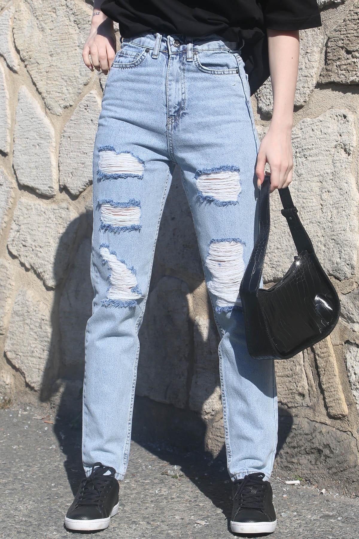 Mad Girls Blue Ripped Jeans MG1150