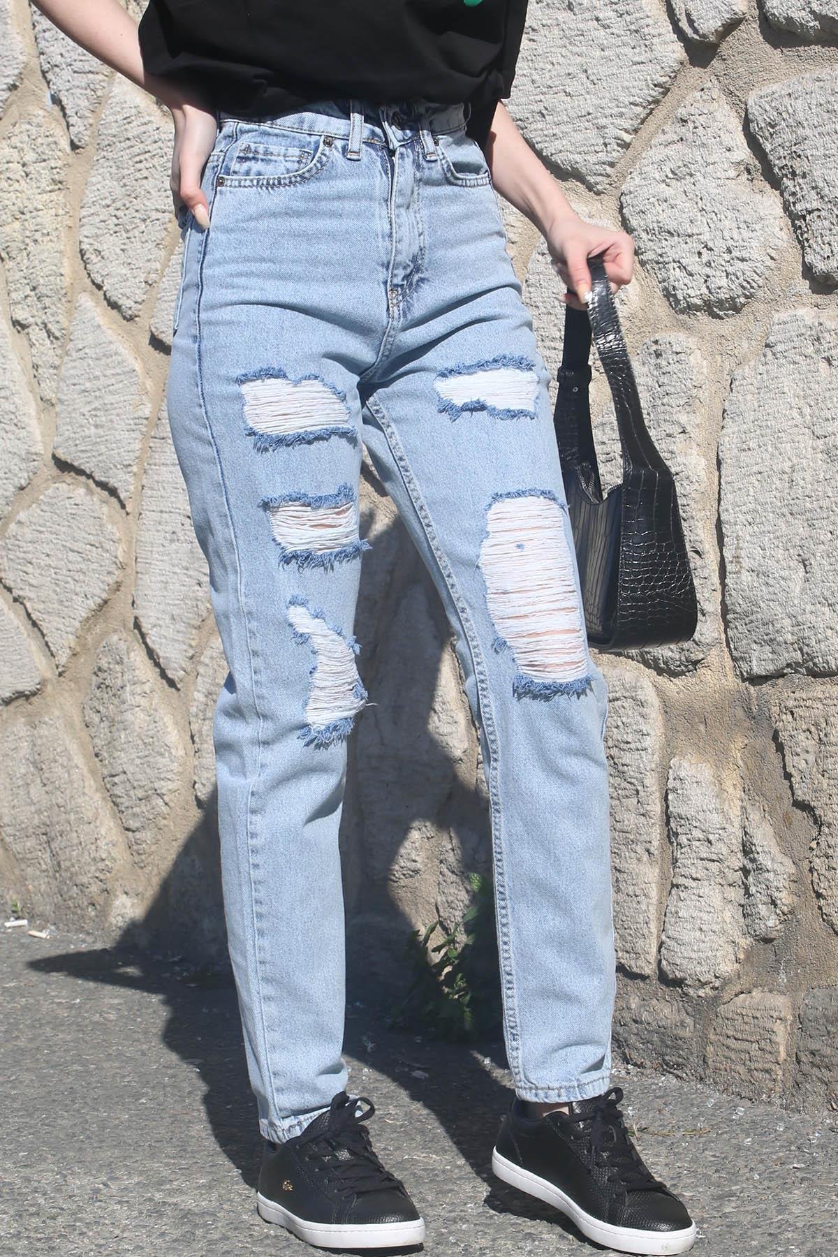 Mad Girls Blue Ripped Jeans MG1150