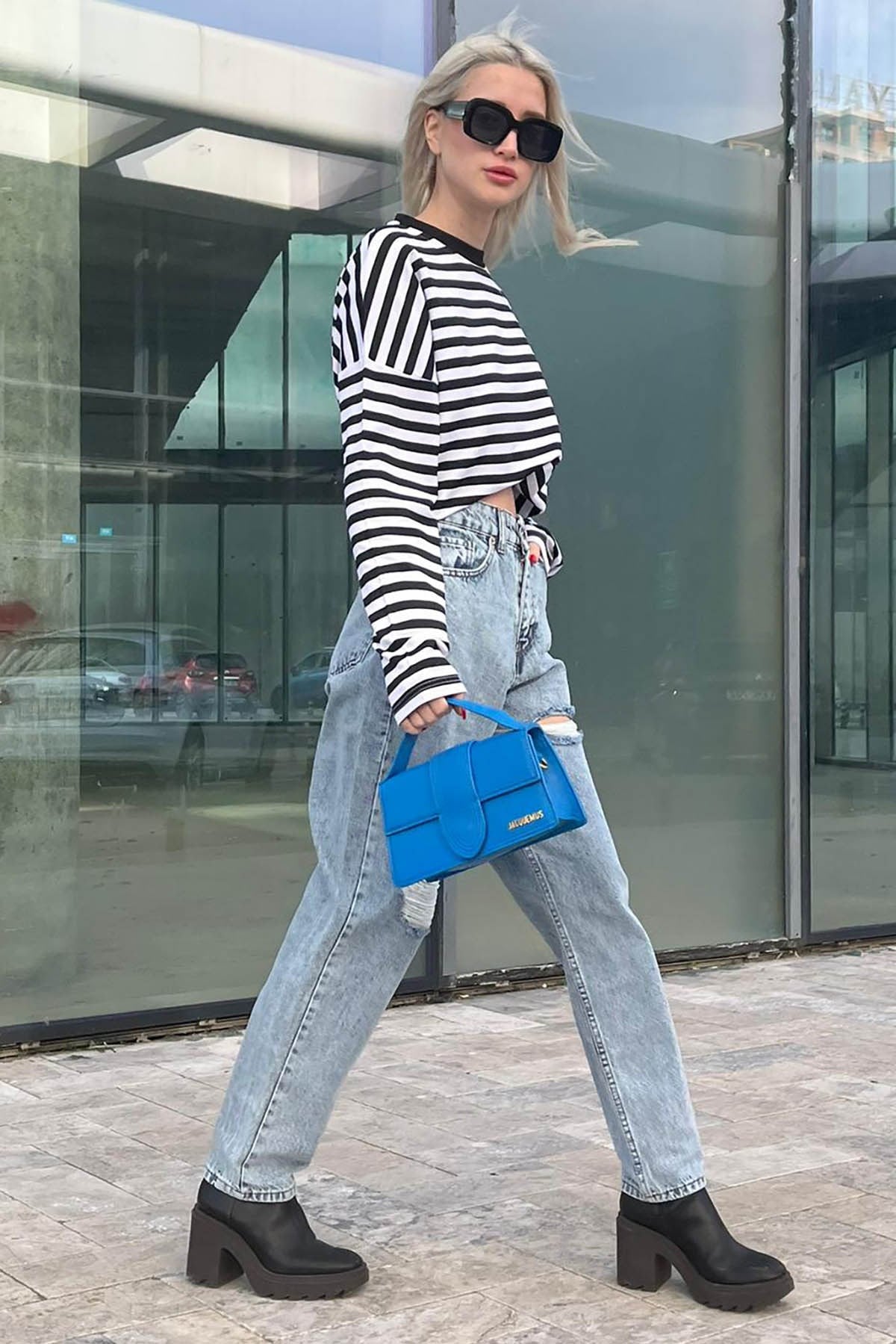 Mad Girls Mavi Yırtık Jean Mg1156