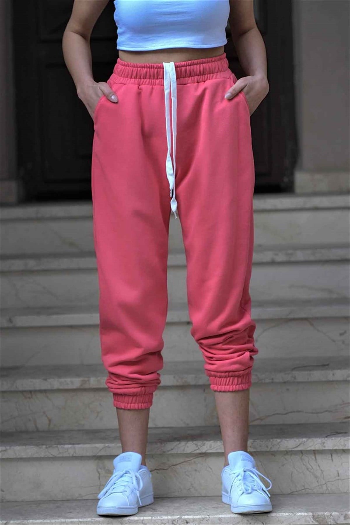Mad Girls Pink Basic Sweatpants MG304