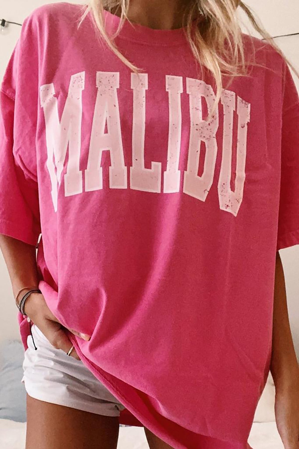 Mad Girls Pembe Kadın Tişört MG967