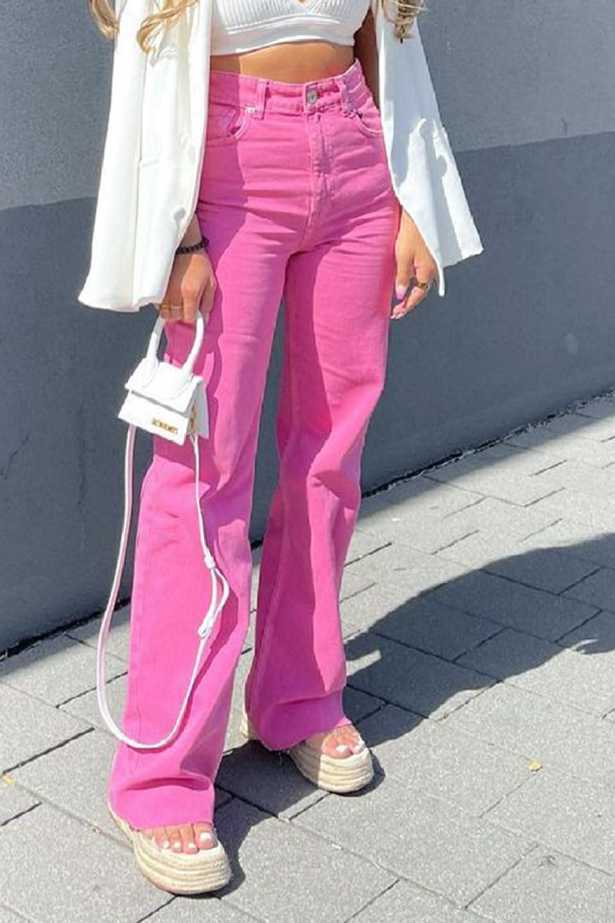 Mad Girls Pembe Palazzo Jean Mg1189