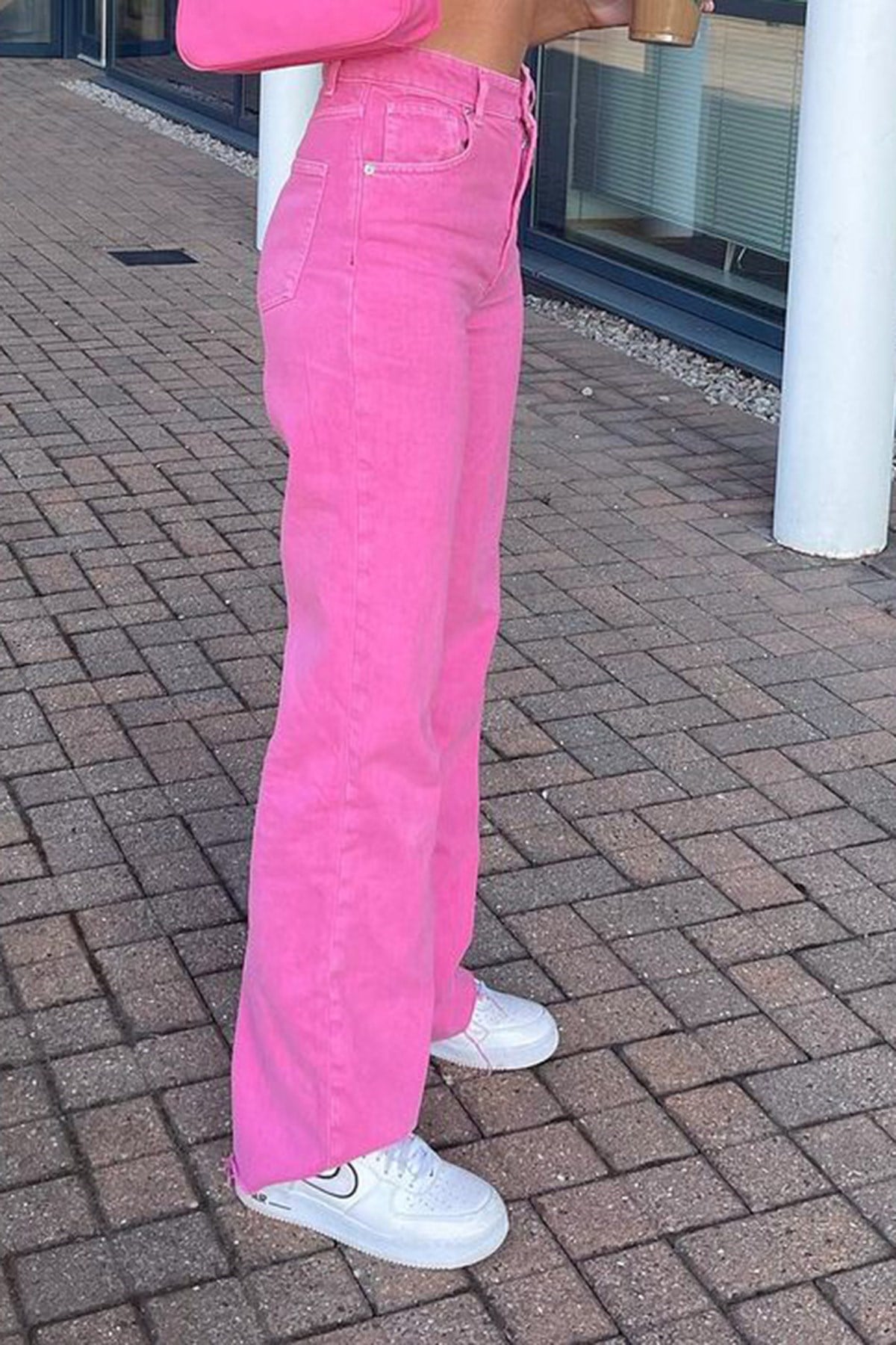 Mad Girls Pembe Palazzo Jean Mg1189
