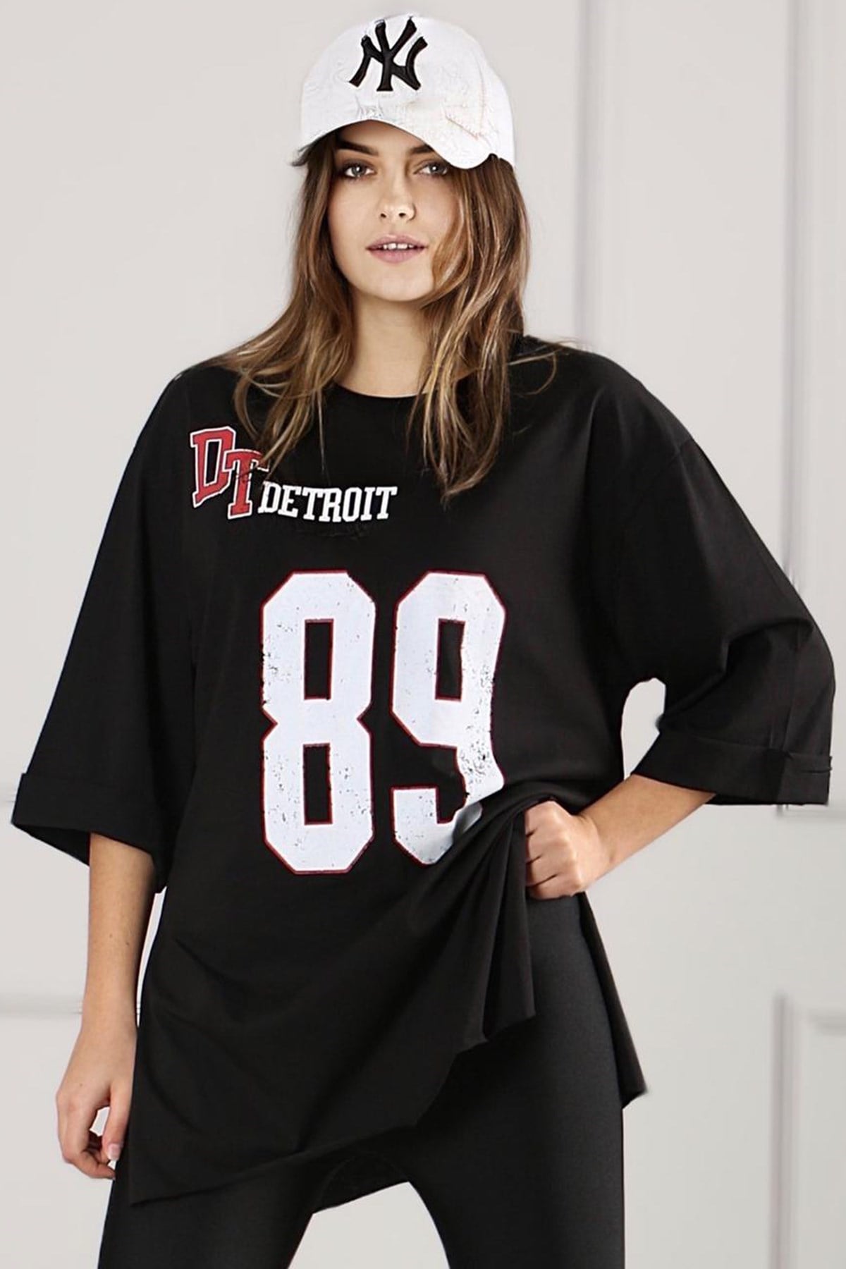Mad Girls Siyah Baskılı Tişört MG990