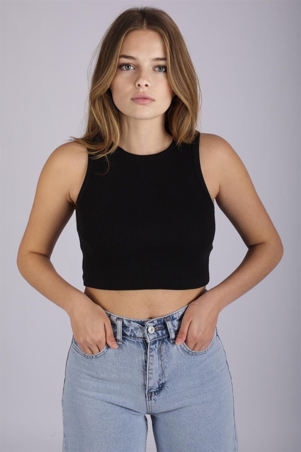Mad Girls  Siyah  Crop Top MG1113